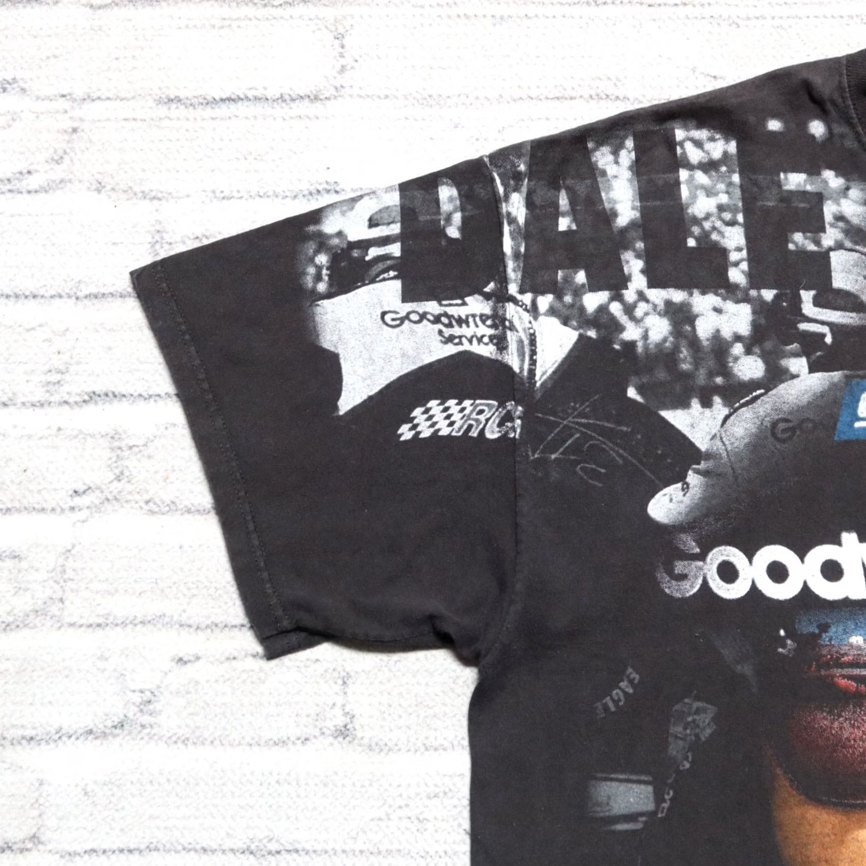 NASCAR Vintage Dale Earnhardt All Over Print Big Face Shirt XL Black Mens NASCAR Size US XL / EU 56 / 4 - 4 Thumbnail