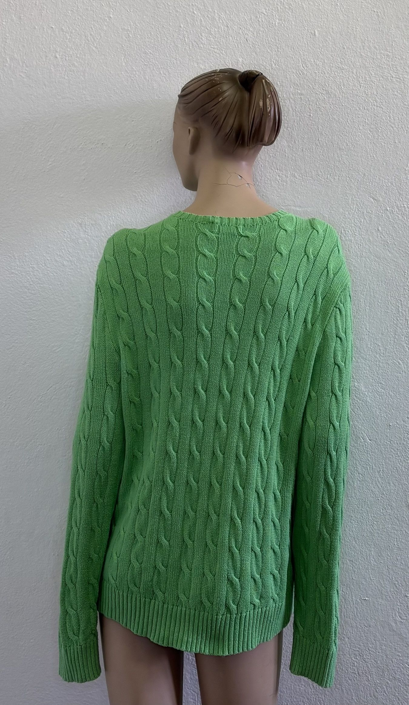 Polo Ralph Lauren Polo Ralph Lauren Cable Knit Green Sweater Large Size L / US 10 / IT 46 - 2 Thumbnail