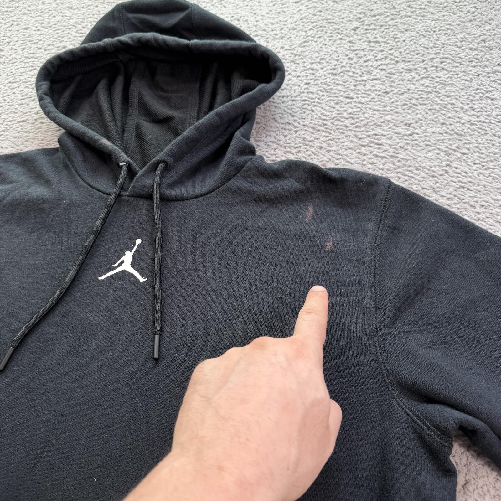 Jordan Brand Jordan Brand Black Hoodie Distressed Pullover Sweatshirt Men Size US S / EU 44-46 / 1 - 7 Thumbnail