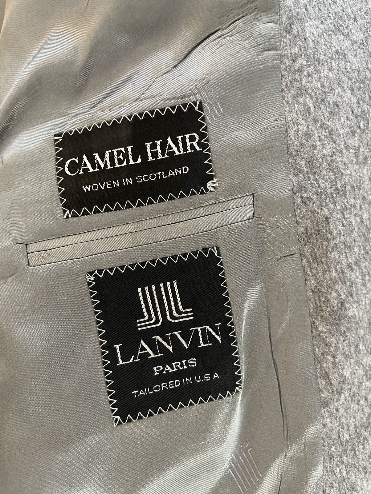 Lanvin × Vintage Vintage Camel Hair Patch Pocket Jacket Size 44R - 6 Thumbnail
