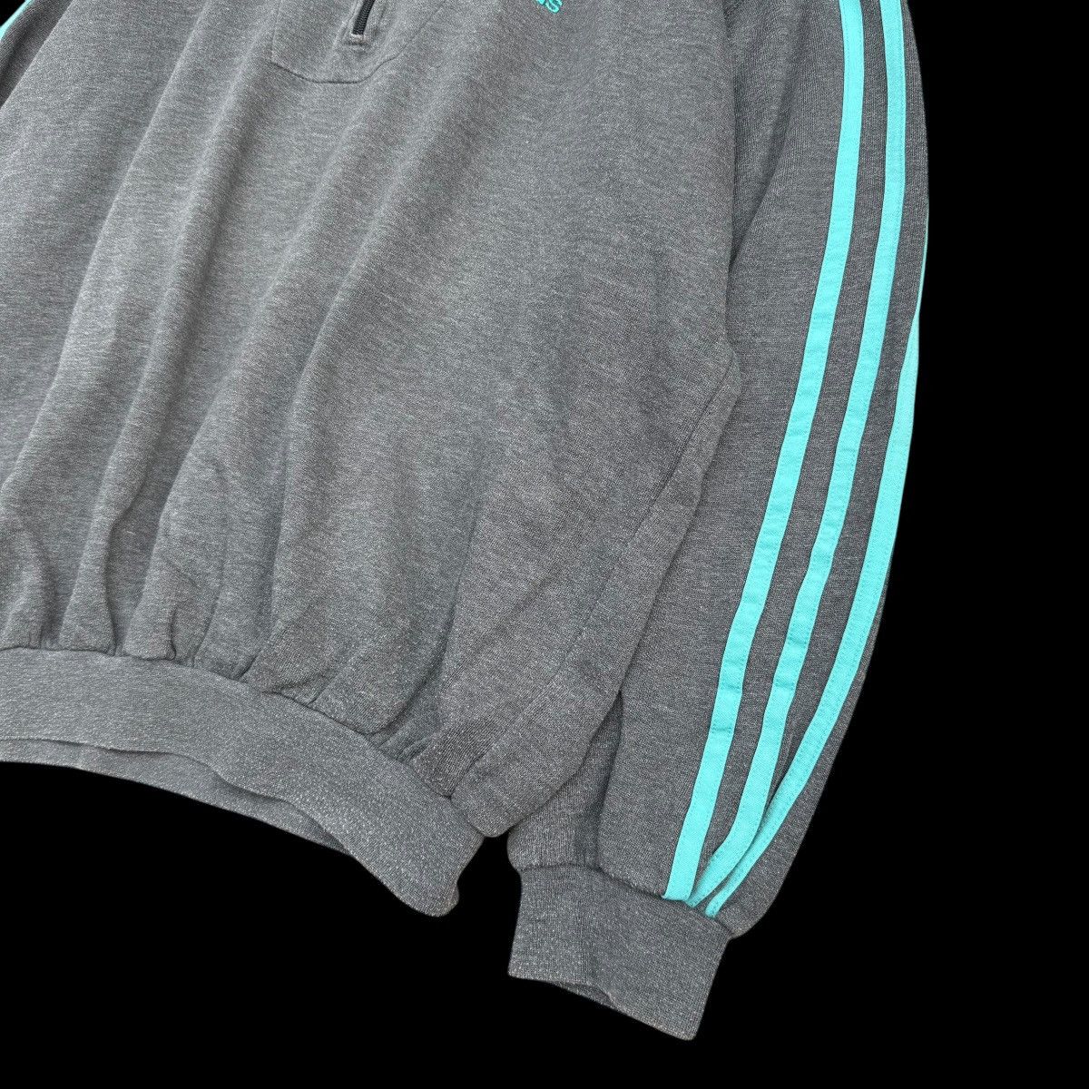 Adidas × Vintage Adidas 3 Stripes Half Zip Italy Sweatshirt Vintage Size US XL / EU 56 / 4 - 3 Thumbnail