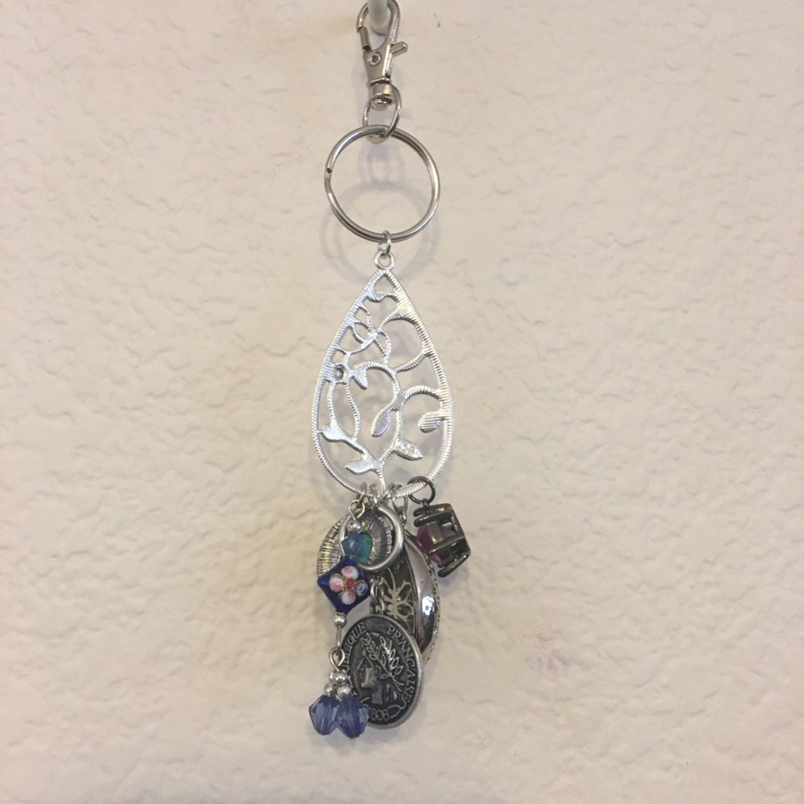 Vintage Vintage repurpose salvaged estate gem keychain Size ONE SIZE - 2 Thumbnail