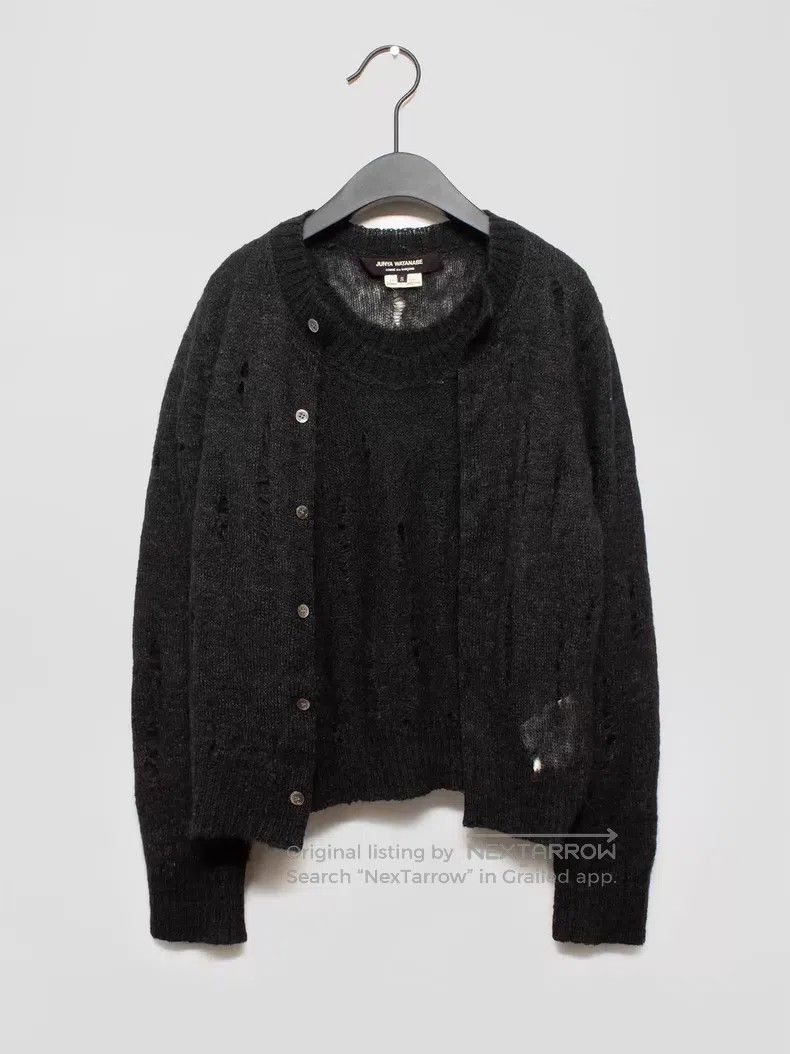 Junya Watanabe Junya Watanabe Distressed faux two-piece cardigan Size S / US 4 / IT 40 - 2 Thumbnail