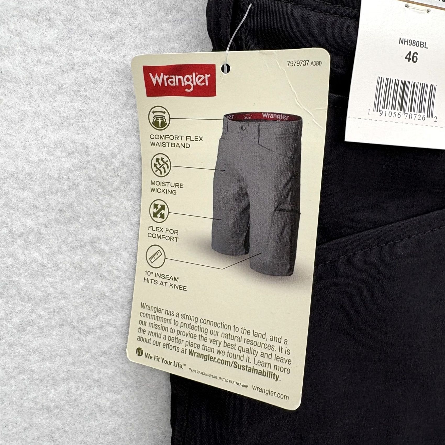 Wrangler Wrangler Outdoor Series Cargo Shorts Mens Black Stretch Performance Hiking 46 Size US 30 / EU 46 - 3 Thumbnail