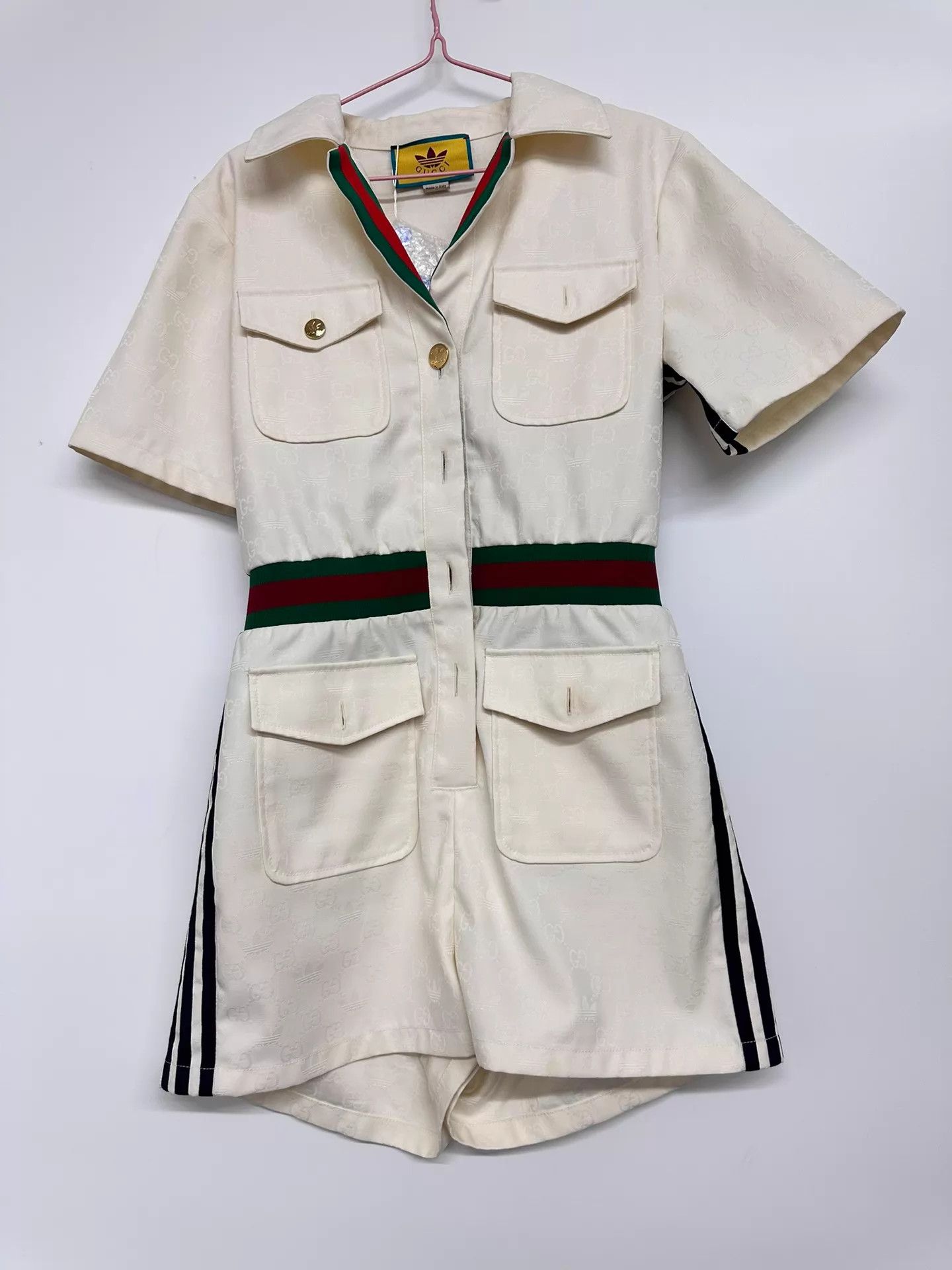 Gucci Gucci all over print jumpsuit 44 Size 30" / US 8 / IT 44 - 1 Thumbnail