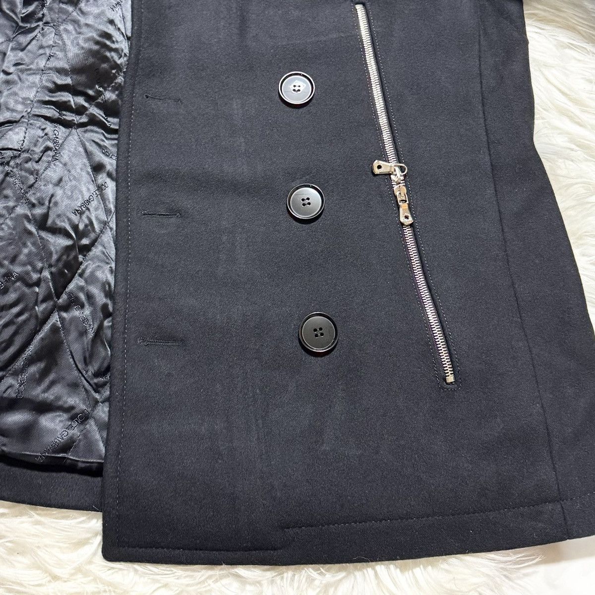Dolce & Gabbana Dolce & Gabbana runway W-ZIP Melton peacoat black 46 Size US S / EU 44-46 / 1 - 15 Thumbnail