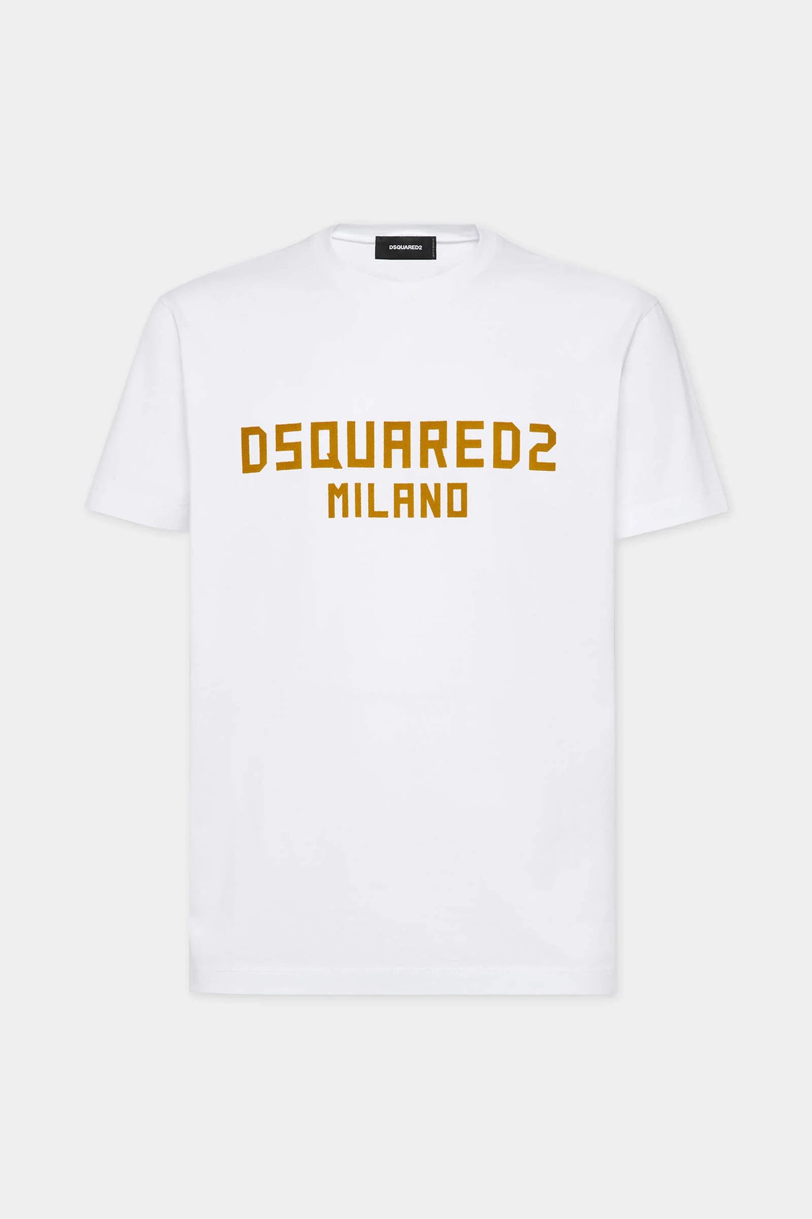 o1mle0126 Cool Fit Dsquared2 Milano T-Shirt in White