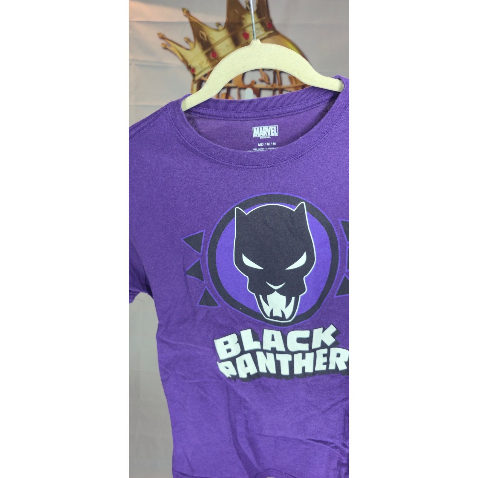 Marvel Comics Marvel Black Panther Purple Graphic T-Shirt Size Medium Size M / US 6-8 / IT 42-44 - 5 Thumbnail