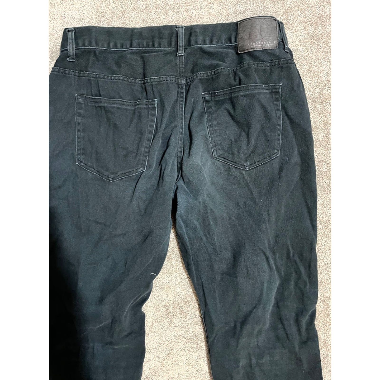 Aeropostale Aeropostale Black Wash Distressed Skinny Jean Size 34x30 Mens Size US 34 / EU 50 - 4 Thumbnail