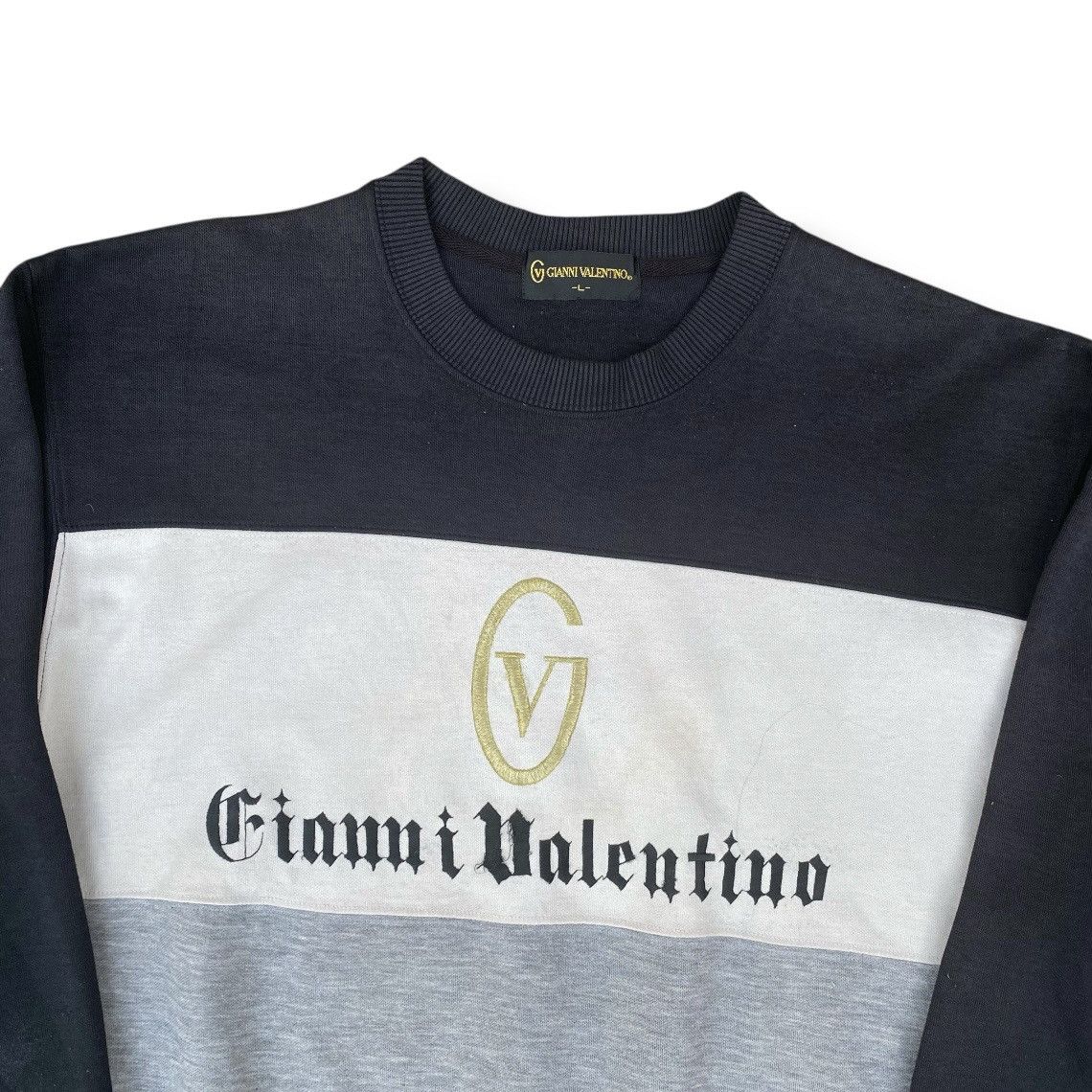 Gianni Valentino Vintage 90s Gianni Valentino Colourblock Sweatshirt. #G2 Size US L / EU 52-54 / 3 - 2 Thumbnail