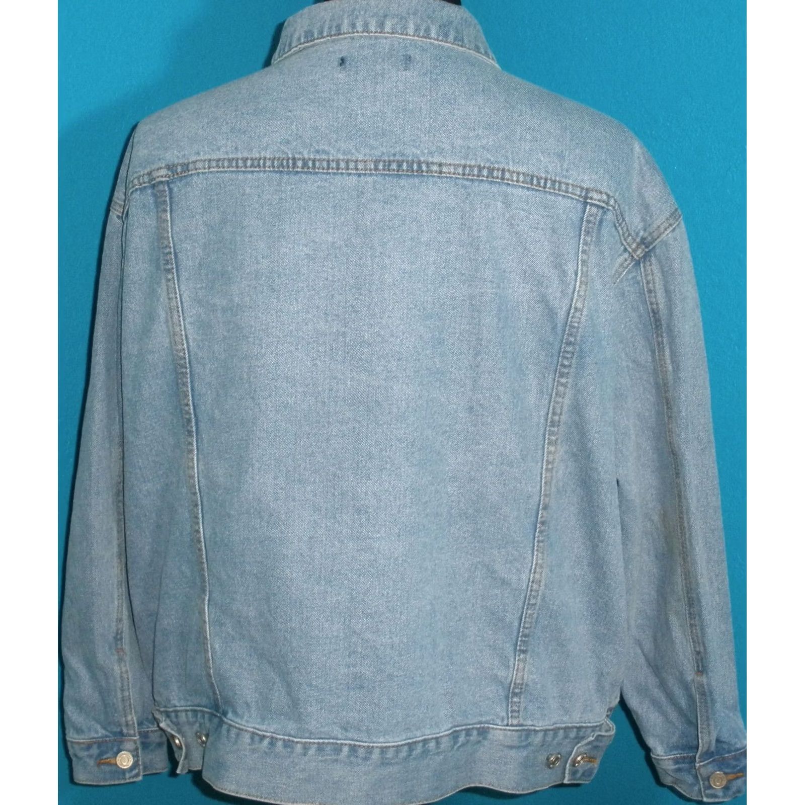 Missguided Miss Guided Denim Jacket Women's 12 Vintage Button Up VTG Denim Jacket Black Blue Size 34" / US 12 / IT 48 - 3 Thumbnail