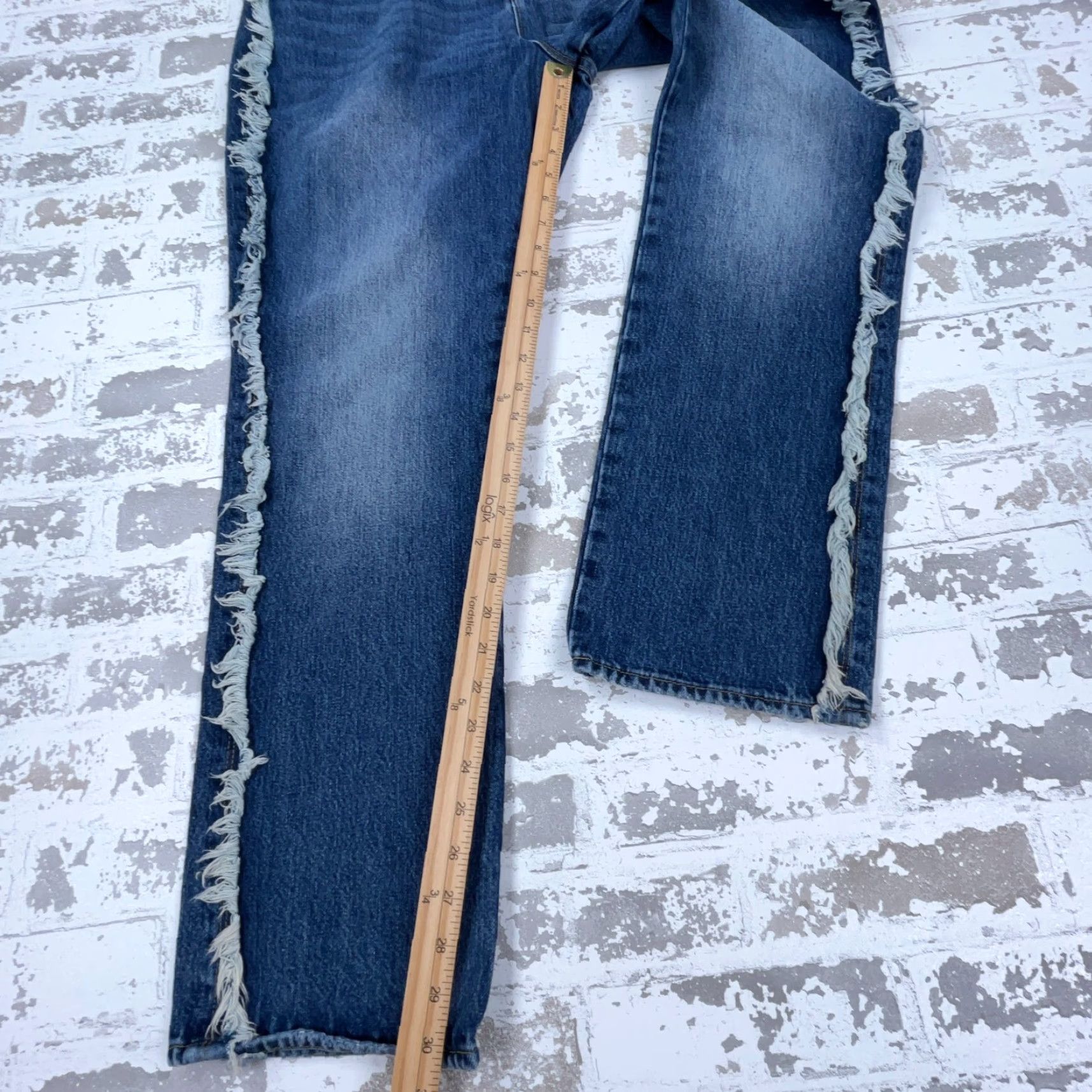 Good American Good American Jeans Women 15 Skinny High Rise Waist Med Wash Faded Pants Ladies Blue Size 36" / US 14 / IT 50 - 5 Thumbnail