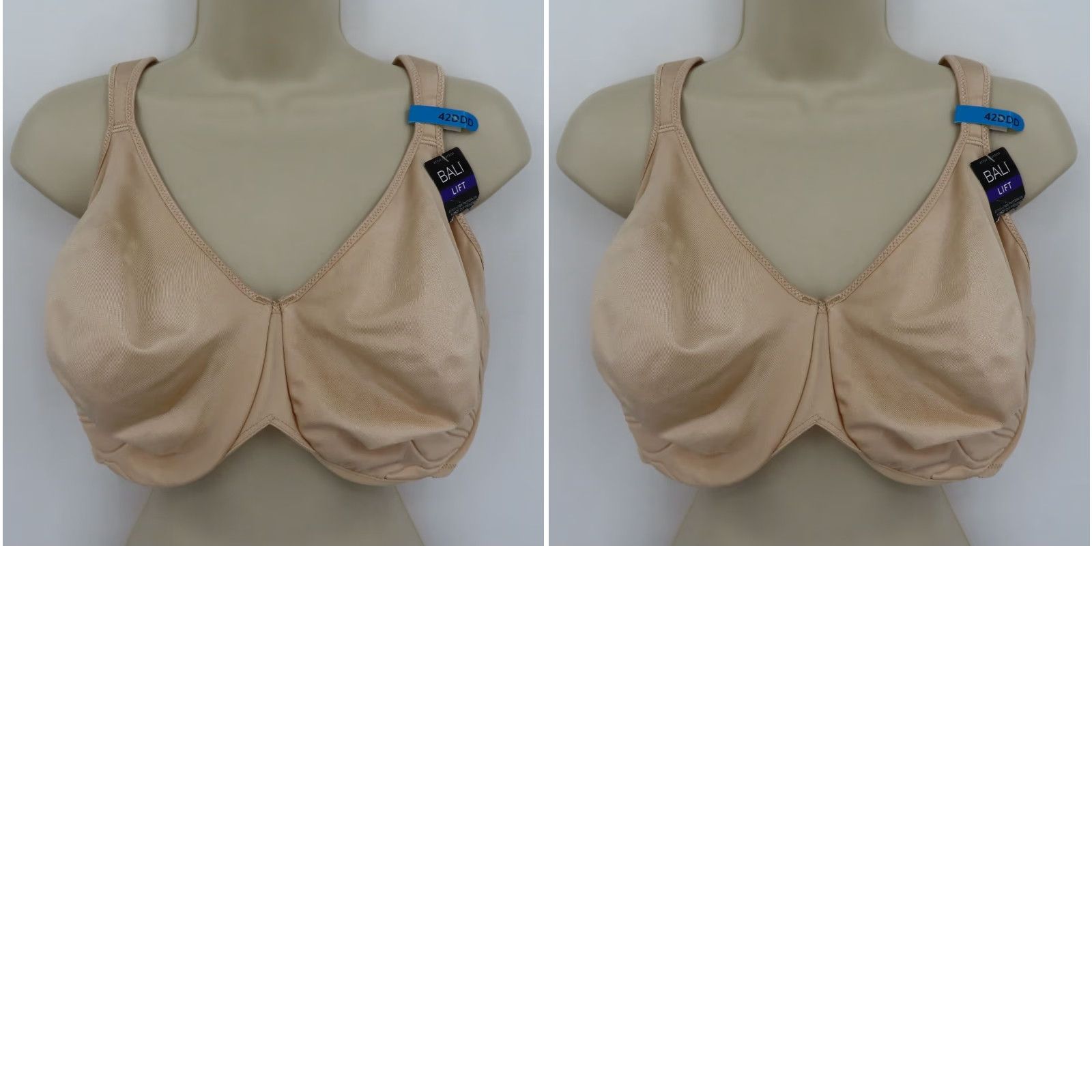 Vintage Bali Live It Up Seamless Underwire Bra 42DDD Beige Plus Size Women NEW Size ONE SIZE - 9 Thumbnail
