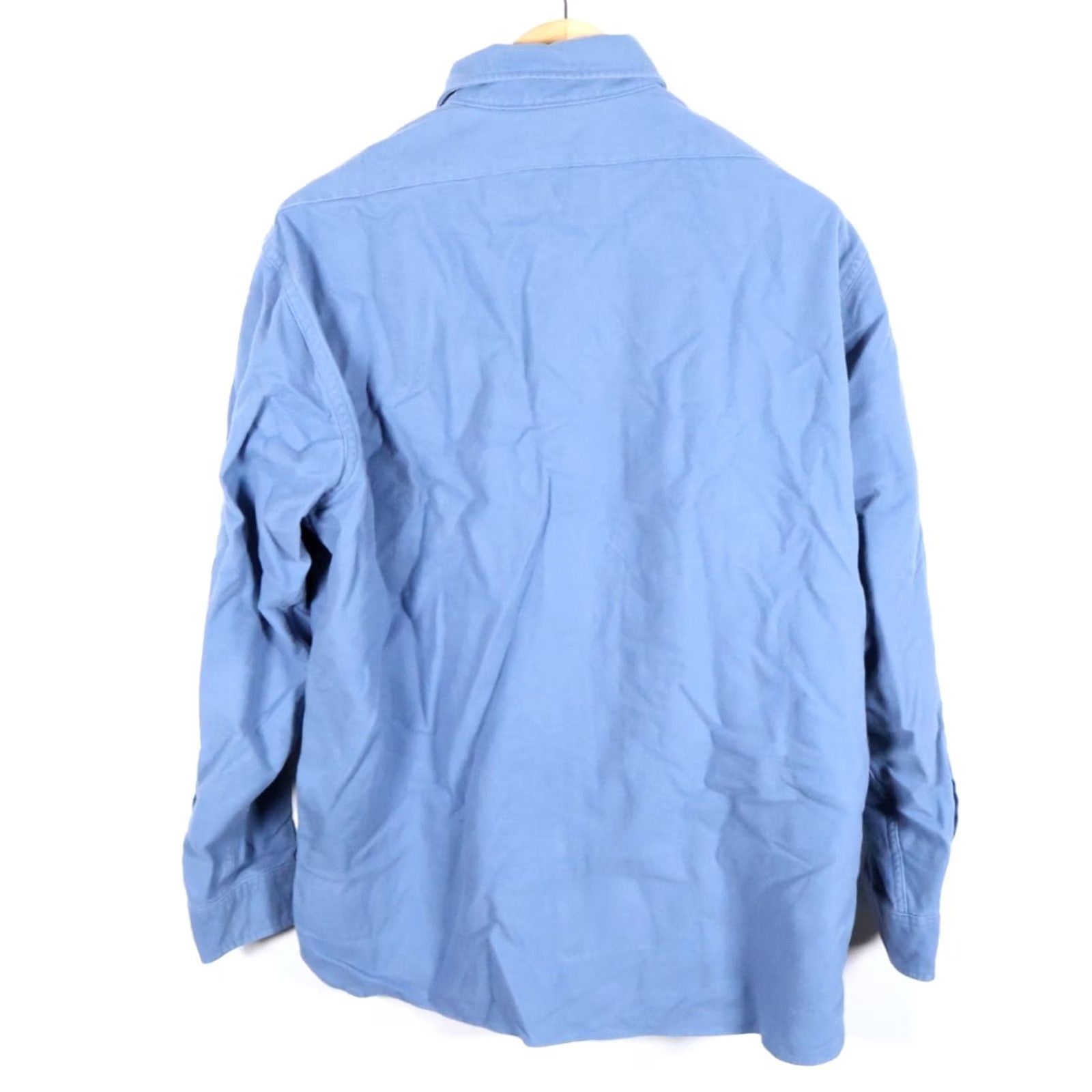 Vintage VINTAGE L.L. Bean Chamois Cloth Shirt Mens 17.5 Tall / XLT Blue Workwear VTG Button-Up Flannel Shirt Size US XL / EU 56 / 4 - 2 Thumbnail