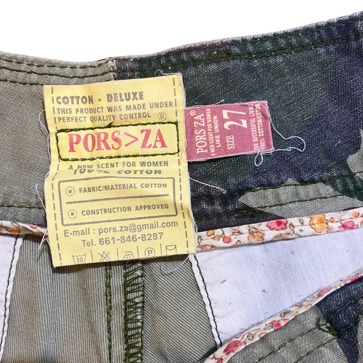 Vintage Vintage Pors ZA Camo Cargo Pants Size 27" / US 4 / IT 40 - 7 Thumbnail