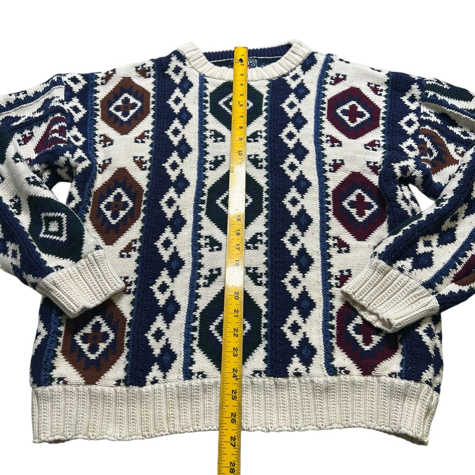 Ralph Lauren Vintage Chaps Ralph Lauren Aztec Knit Sweater XL Size US XL / EU 56 / 4 - 5 Thumbnail