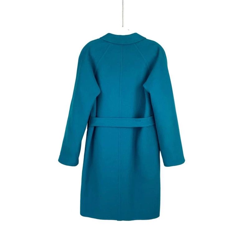Max Mara Max Mara Wool Blue Suit Collar Belt Coat Size M / US 6-8 / IT 42-44 - 2 Thumbnail