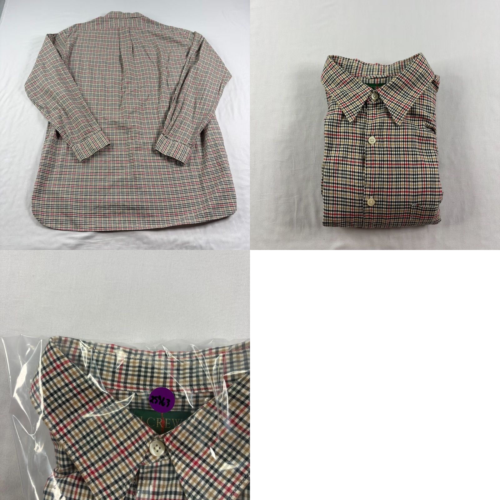 J.Crew VINTAGE J.CREW Oarsman Shirt Mens LT Large Tall Plaid Button Up Long Sleeve 90s Mens Size US L / EU 52-54 / 3 - 8 Thumbnail