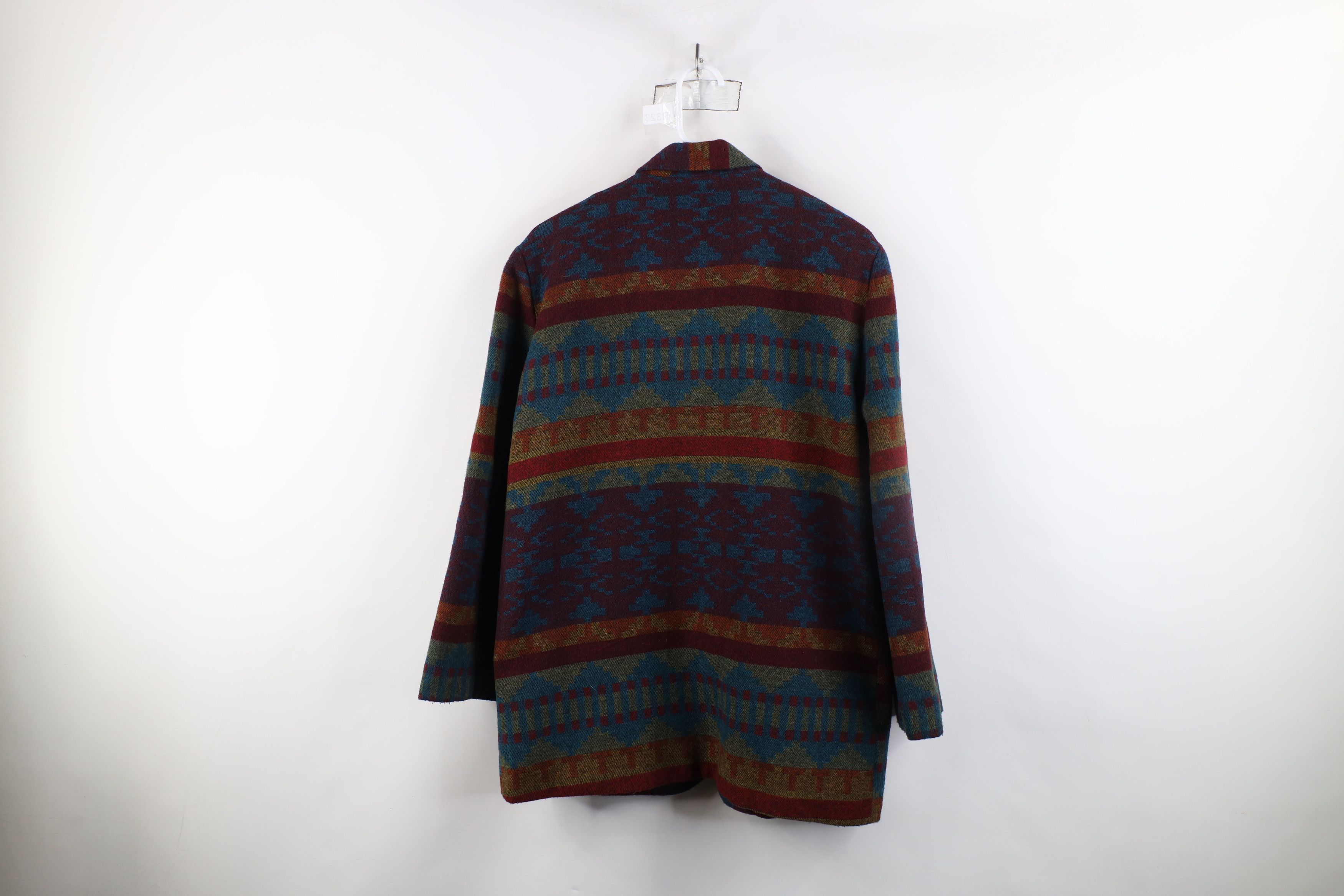 Vintage Vintage 90s Streetwear Southwestern Wool Blend Blazer Jacket Size M / US 6-8 / IT 42-44 - 9 Thumbnail