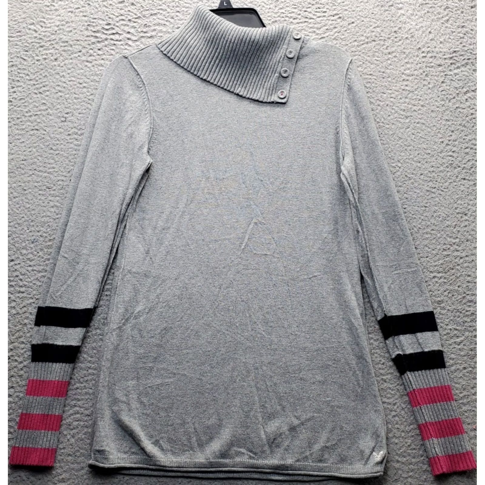 American Eagle Outfitters American Eagle Outfitters Sweater Womens Large Multi Split Cowl Neck Pullover Size L / US 10 / IT 46 - 2 Thumbnail
