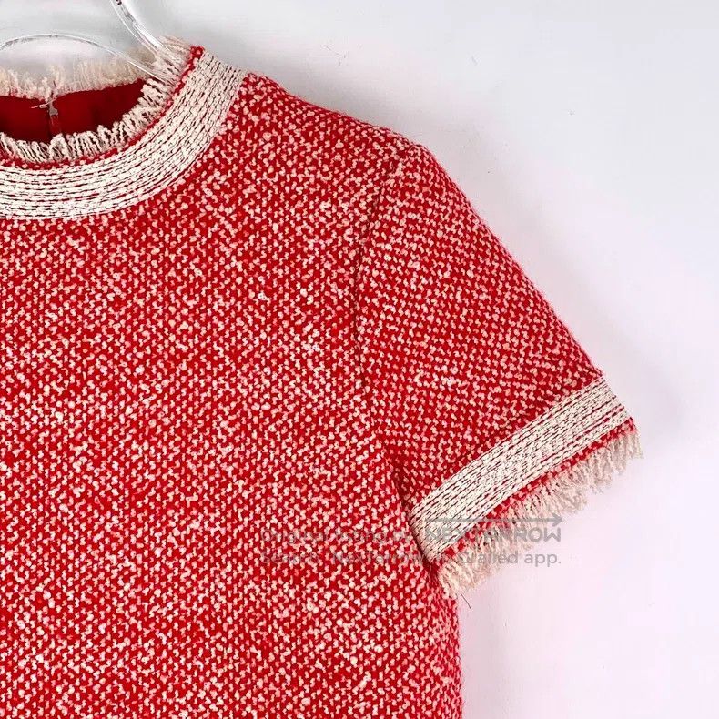 Gucci Gucci Red wool round-neck short-sleeved tassel dress Size XS / US 0-2 / IT 36-38 - 3 Thumbnail