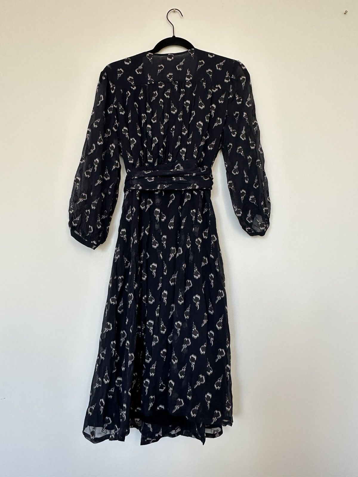 ba&sh ba&sh memory noir lady wrap dress with sash belt Size L / US 10 / IT 46 - 5 Thumbnail