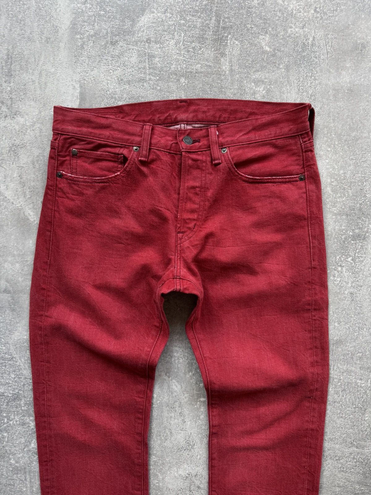 Denim & Supply Ralph Lauren Denim And Supply Ralph Lauren Red Distressed Denim Jeans Size US 31 - 3 Thumbnail