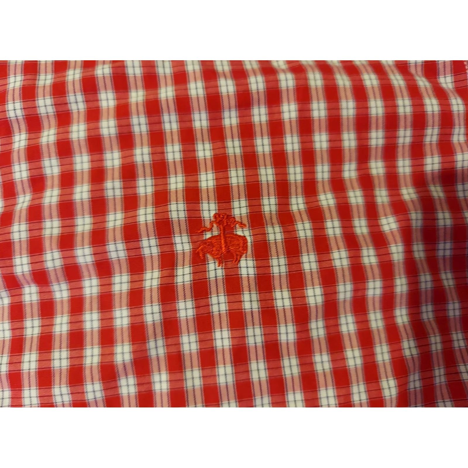 Brooks Brothers Mens Brooks Brothers Dress Shirt M Medium Red Button Cotton Size 40R - 3 Thumbnail
