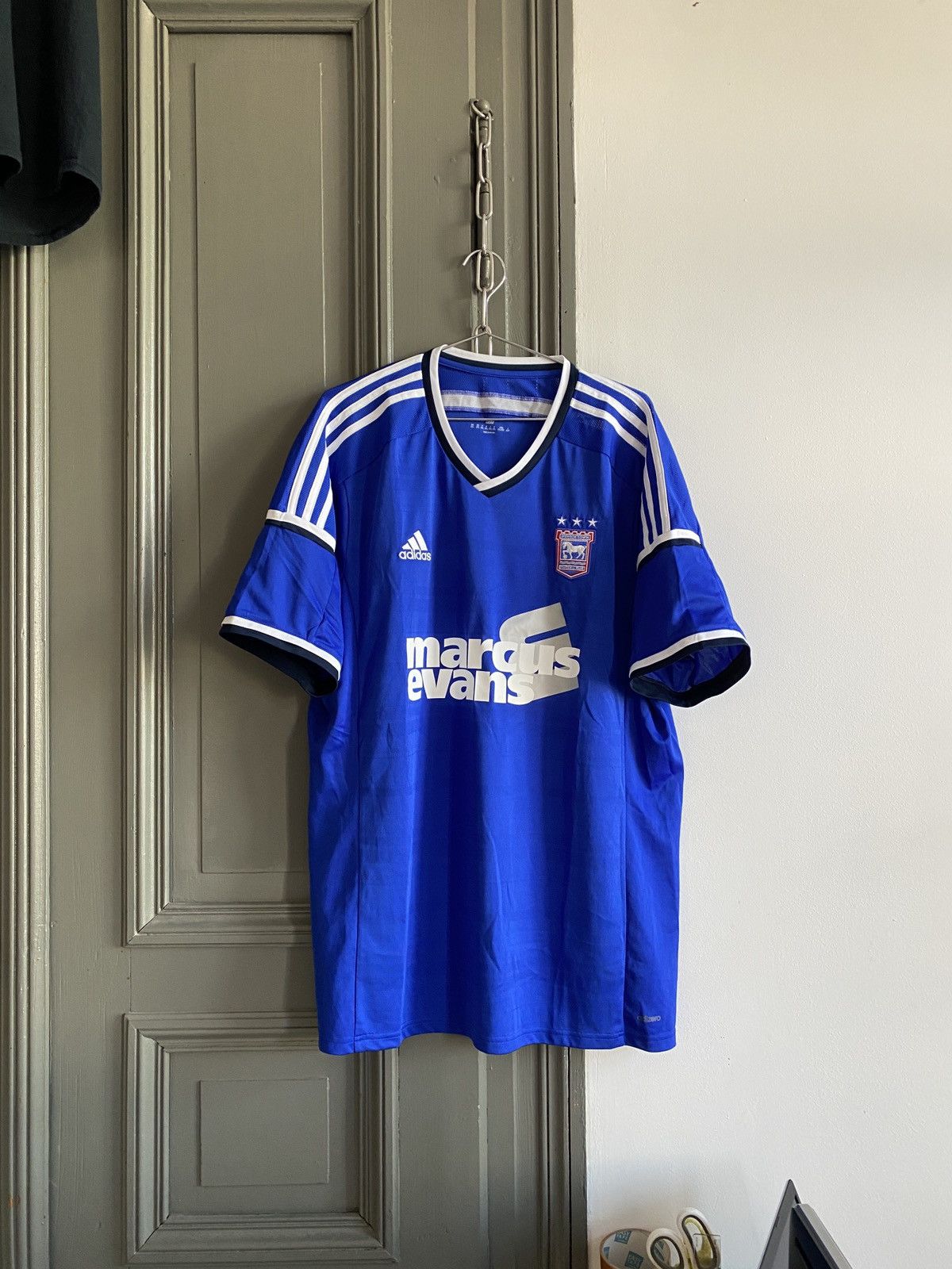 Adidas 2014-2015 Adidas Ipswich Town Home Kit Jersey XXL Size US XXL / EU 58 / 5 - 4 Thumbnail
