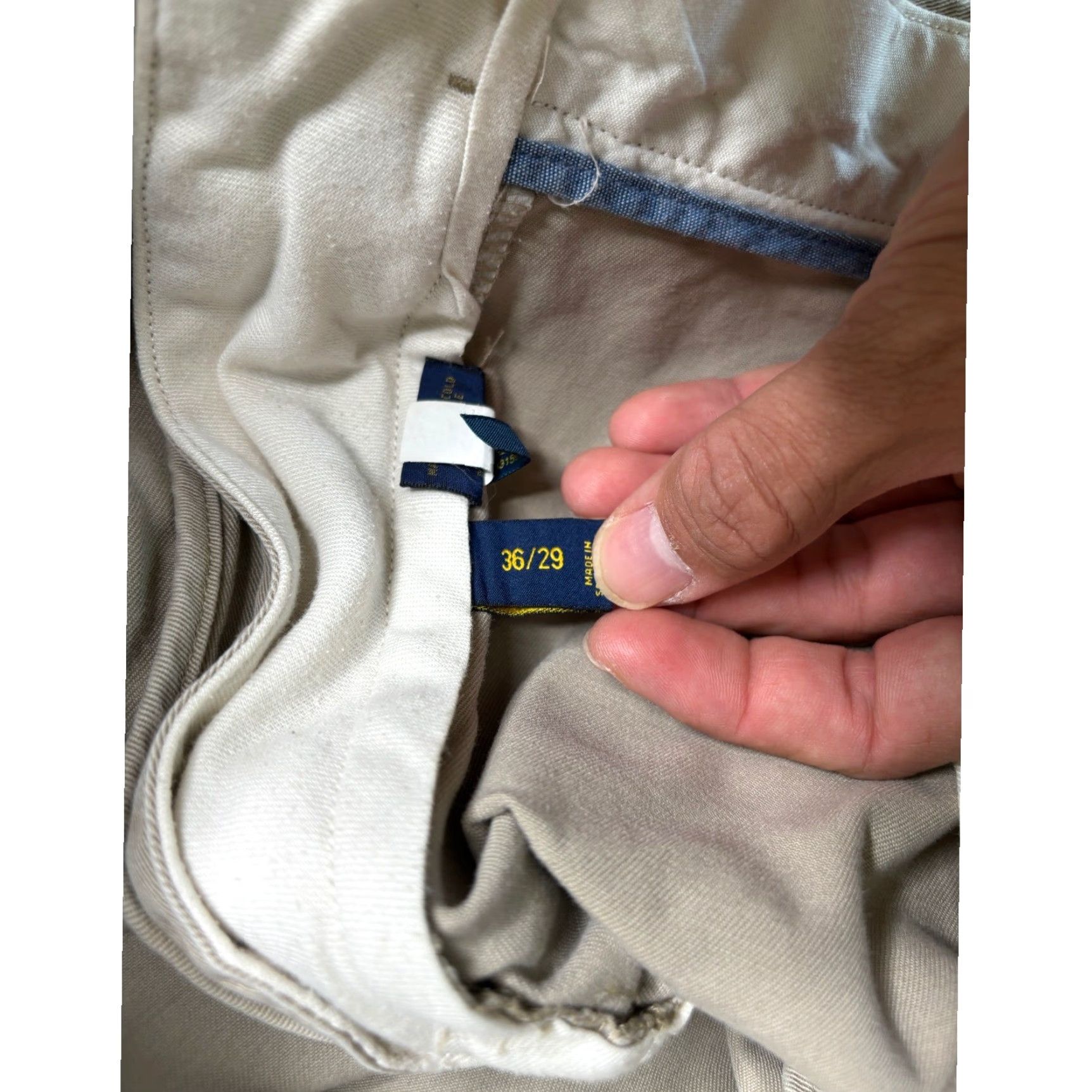 Polo Ralph Lauren Polo Ralph Lauren Khaki Pants Classic Fit Pleated Men 36x29 Dress Pants Beige Canvas Cotton Front Pleated Logo Button Size US M / EU 48-50 / 2 - 4 Thumbnail