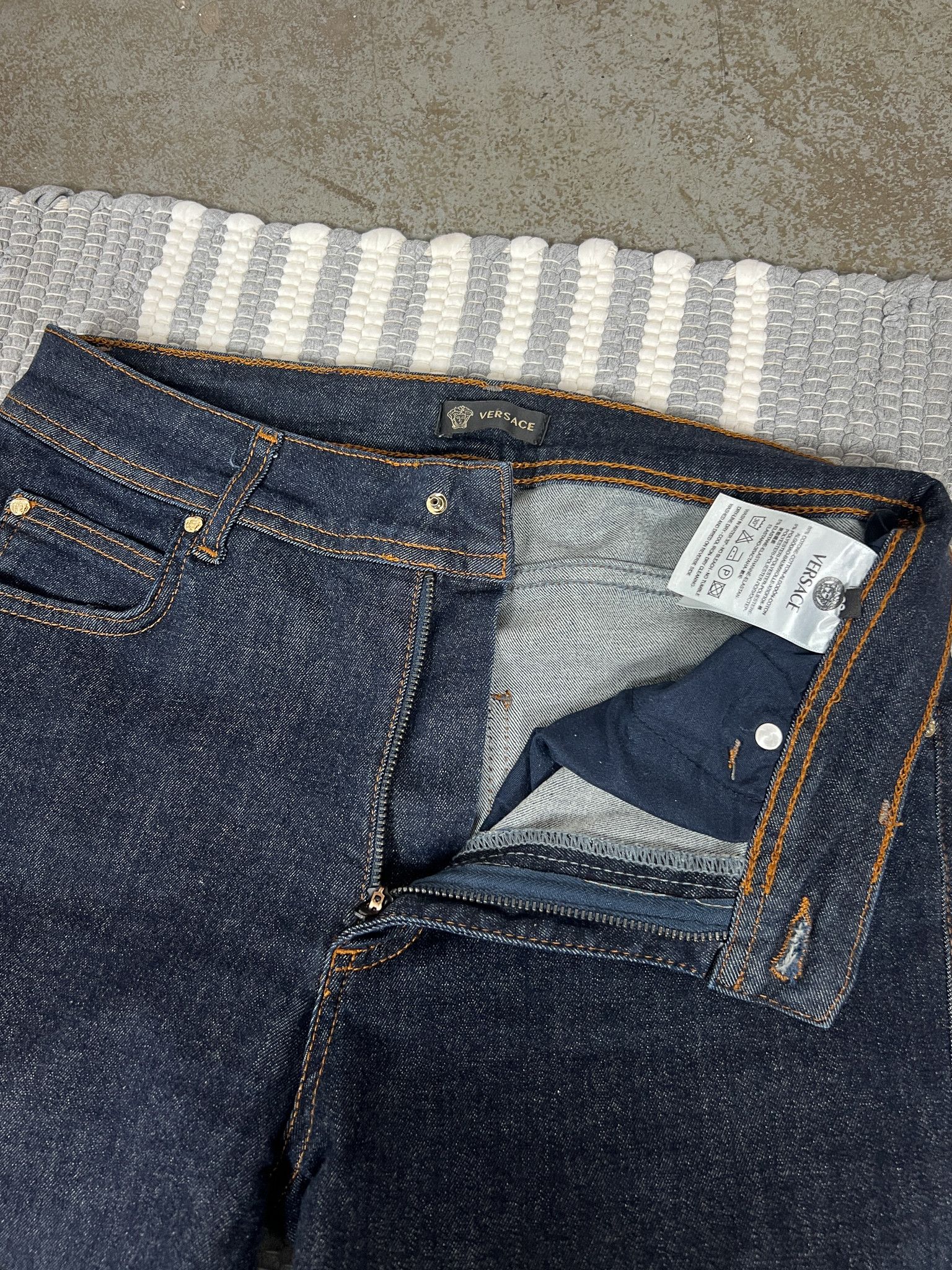 Jean Versace Skinny Denim Pants Jeans Size 29" - 6 Thumbnail