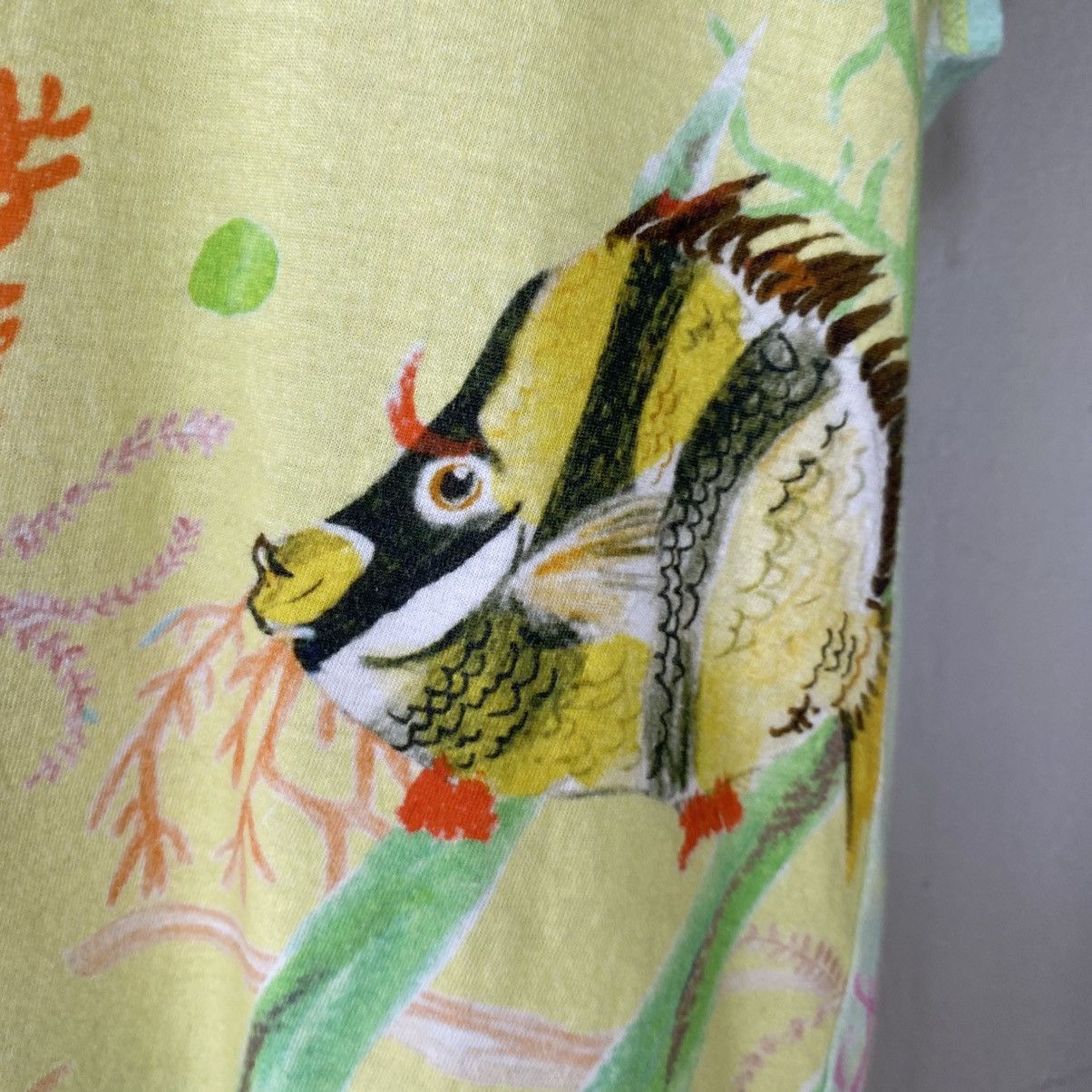 Tsumori Chisato TSUMORI CHISATO Yellow Ocean Print Short Sleeve Blouse Size XS / US 0-2 / IT 36-38 - 10 Thumbnail
