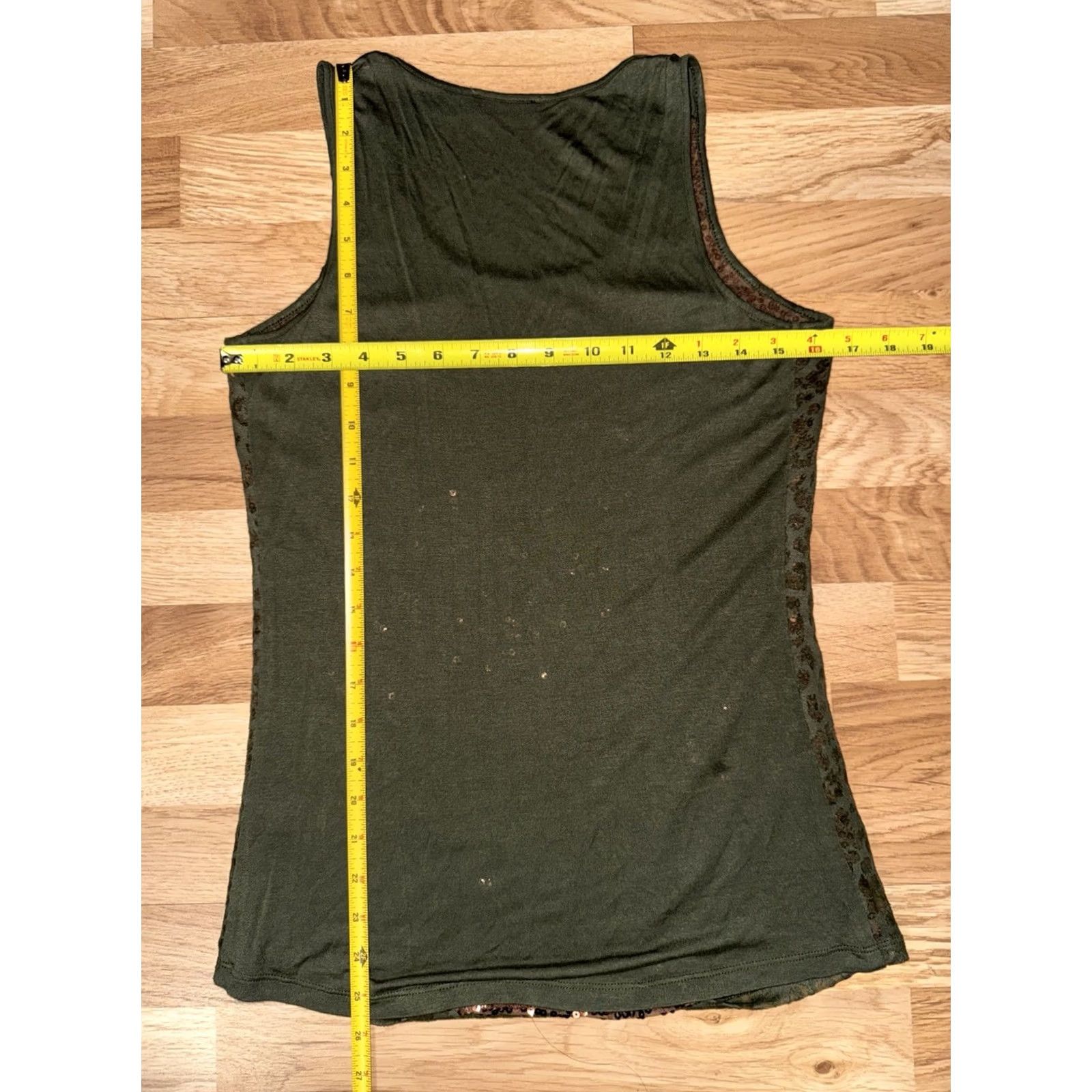 Vintage VINTAGE The Limited Women’s S Dark Green Leopard Sequin Sleeveless Top Size S / US 4 / IT 40 - 6 Thumbnail