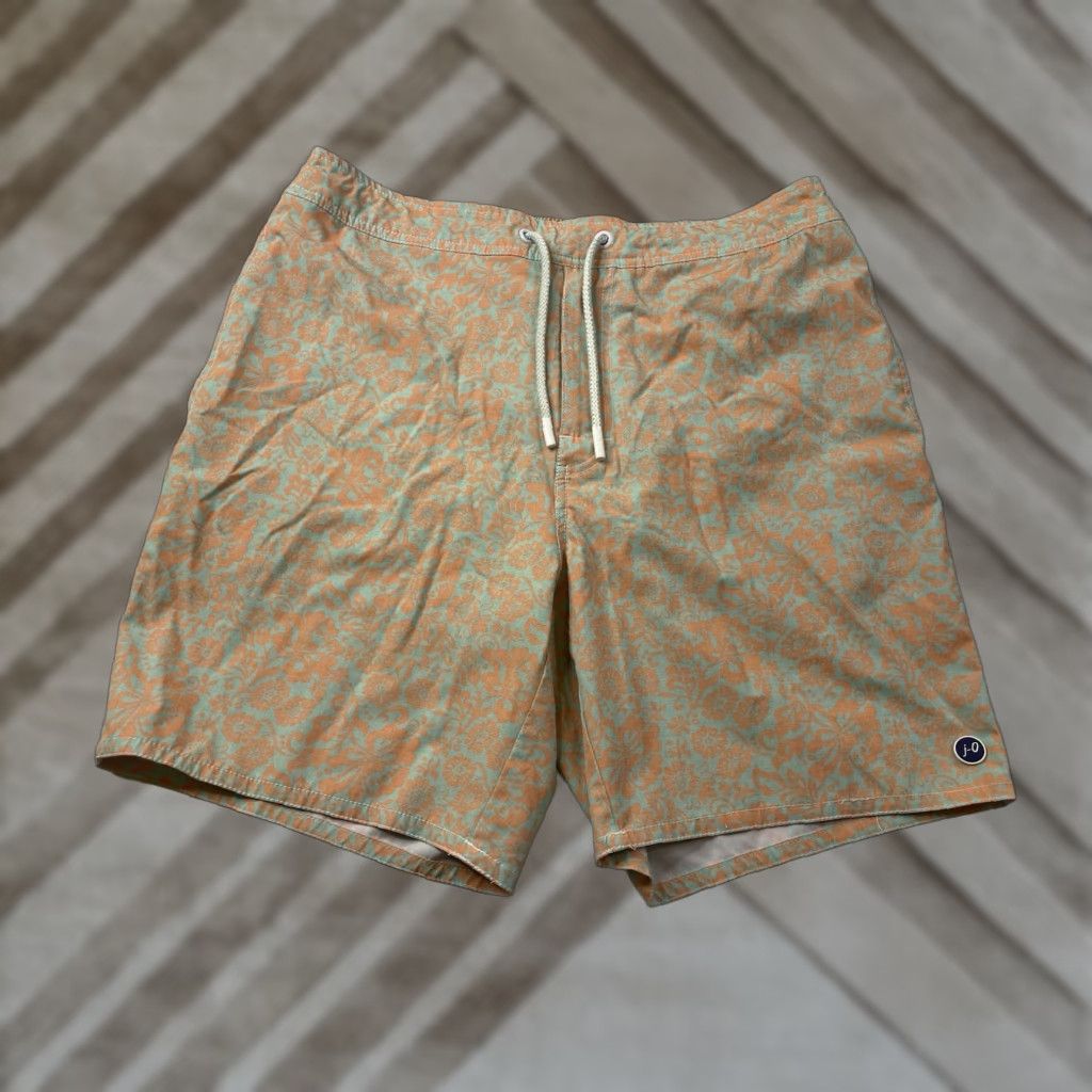 johnnie-O johnnie-O Akers Swim Trunks Board Shorts Clementine 7” Men’s L Swim Bottom Trunks Multicolor Mens Large Size US 33 - 1 Thumbnail