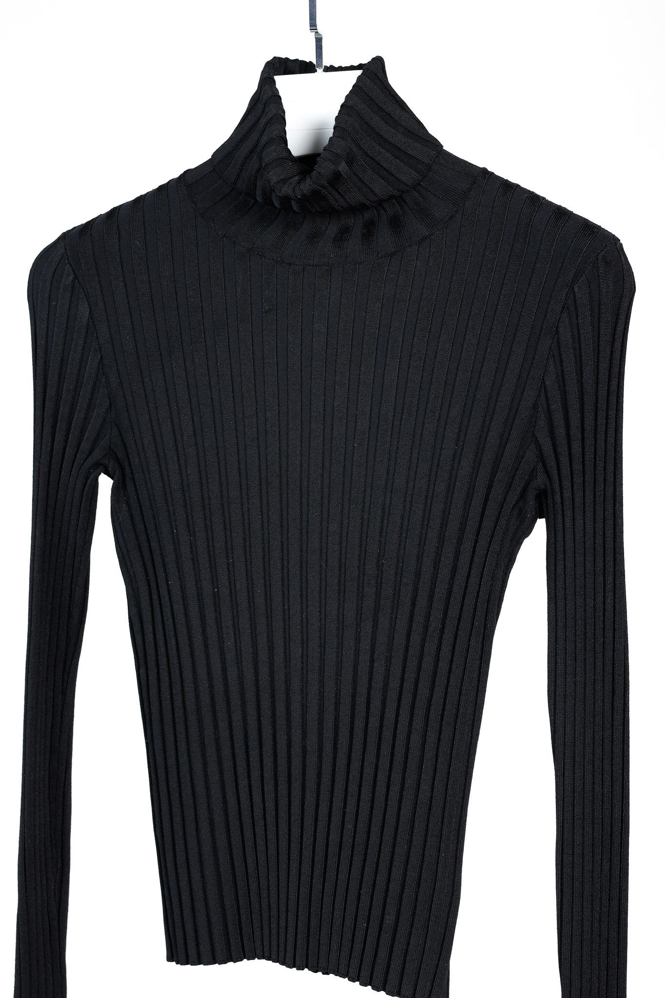 Veronica Beard Veronica Beard Nellie Black Ribbed Turtleneck Sweater Size S / US 4 / IT 40 - 3 Thumbnail