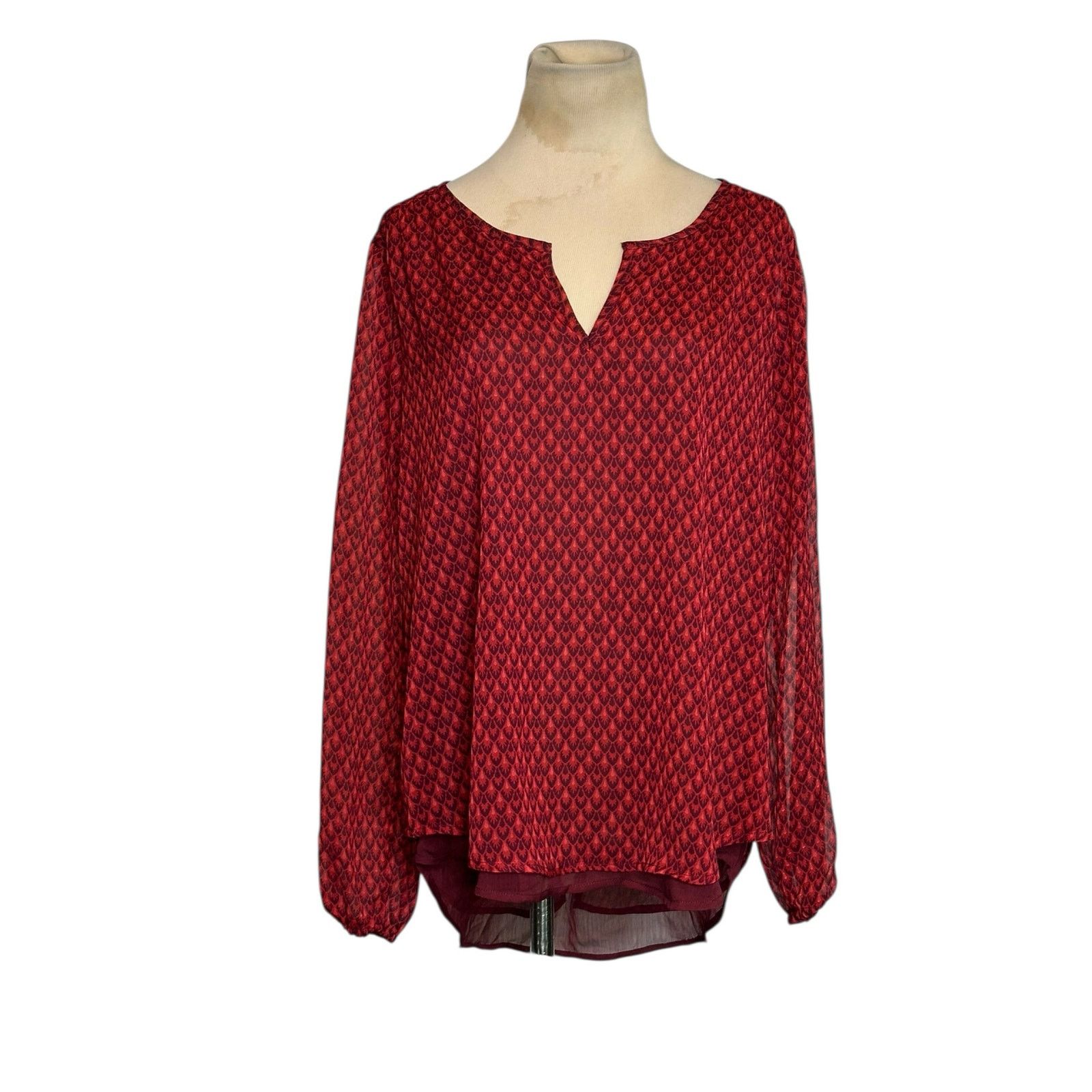 Lucky Brand Lucky Brand ref print long sleeved tunic blouse size Medium Size M / US 6-8 / IT 42-44 - 8 Thumbnail