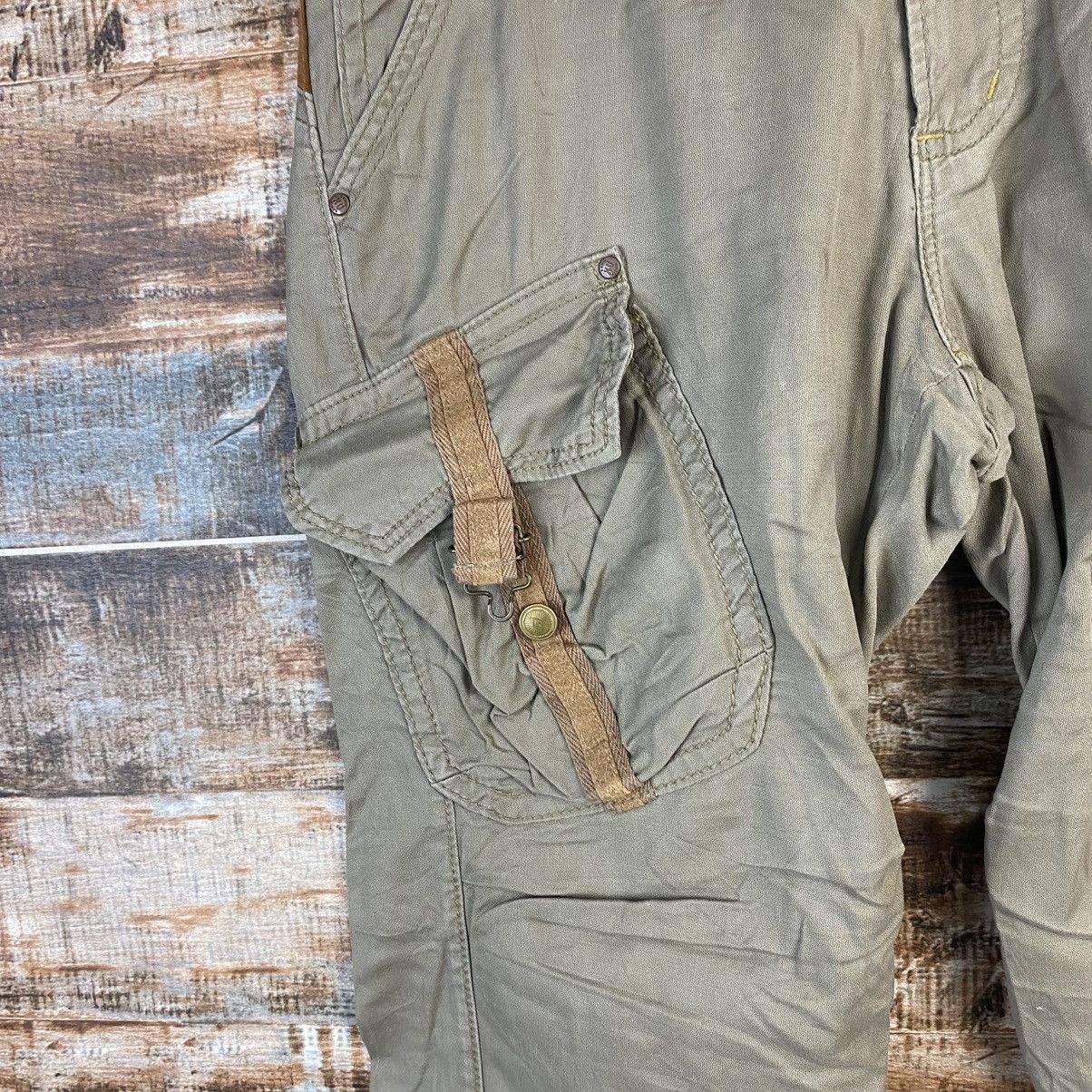 Japanese Brand DL Edwin Green Cargo Multipocket Pants #C971 Size US 32 / EU 48 - 10 Thumbnail