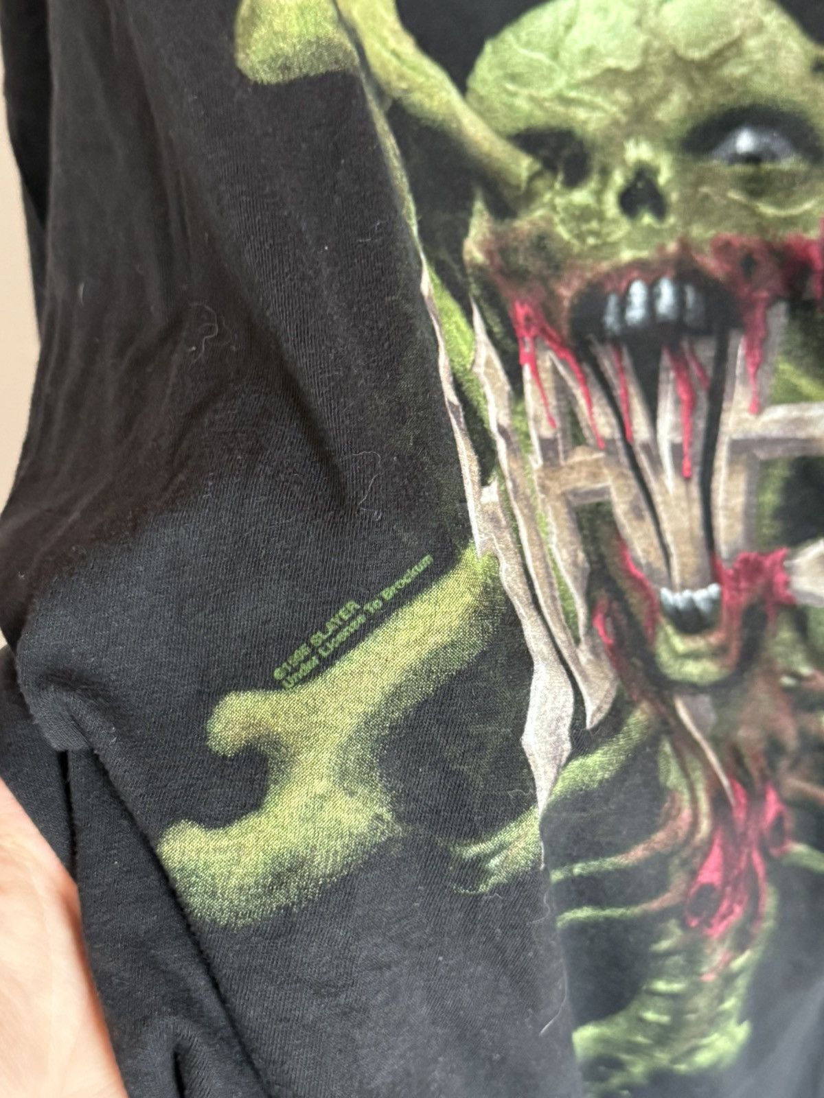 Band Tees T-shirt vintage Slayer 1995 "213" Wes Benscoter-XL Size US XL / EU 56 / 4 - 4 Thumbnail