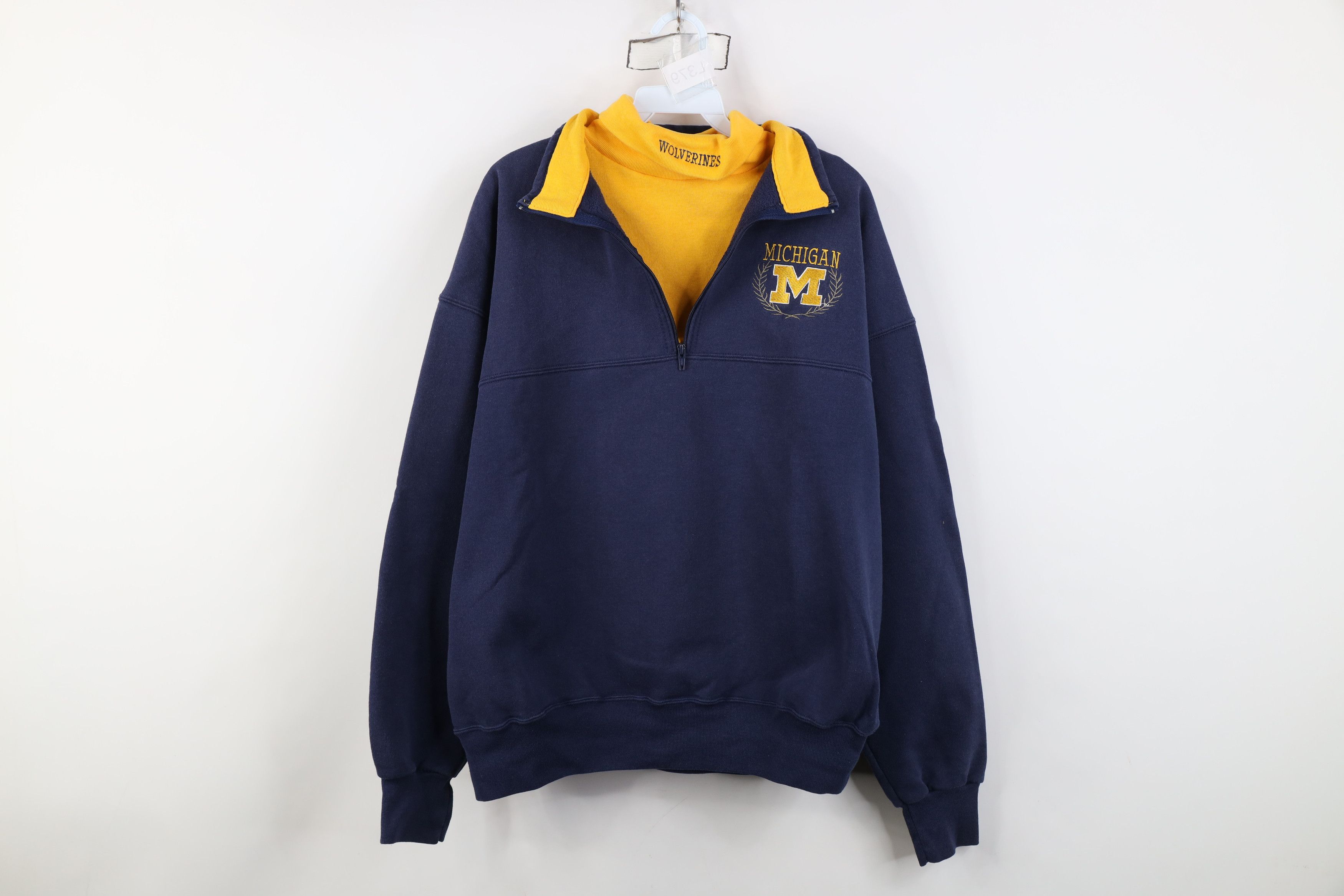 Vintage 90s Turtleneck University of Michigan Sweatshirt