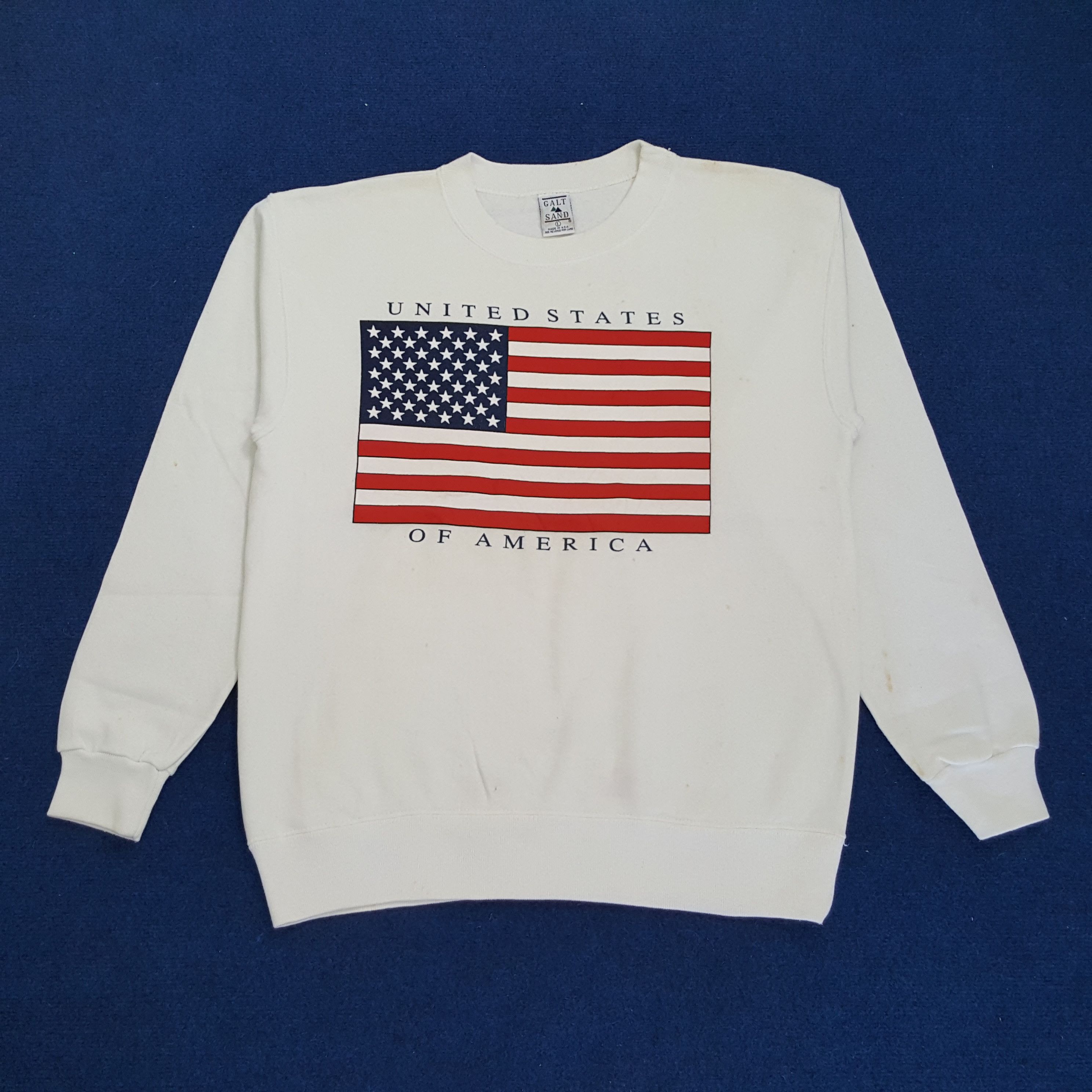 Vintage Vintage United States of America Flag Sweatshirt Size US M / EU 48-50 / 2 - 1 Thumbnail