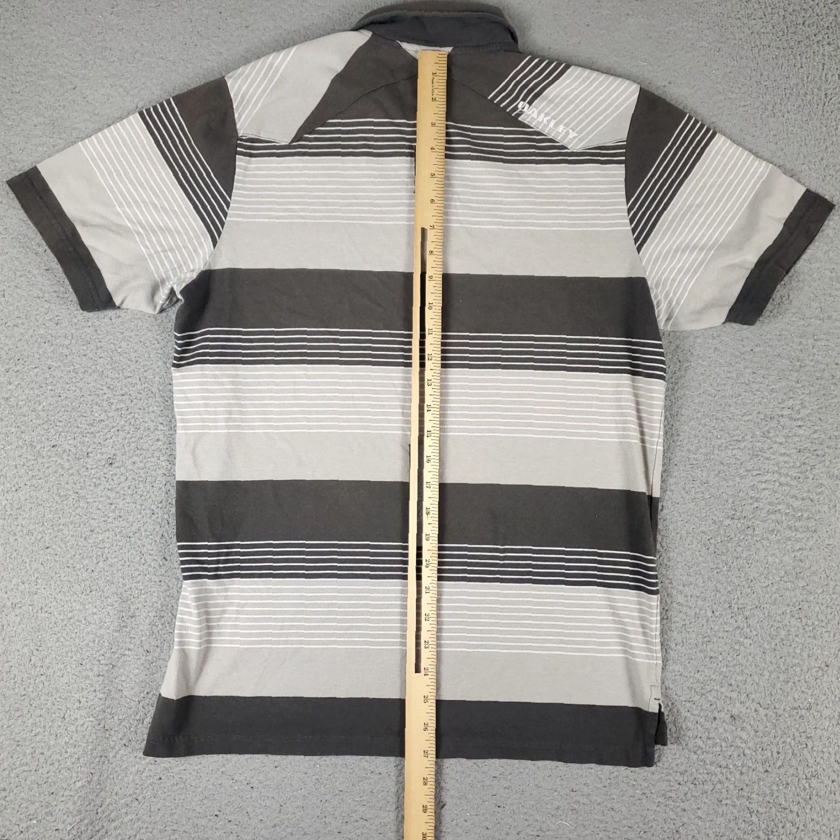 Oakley Oakley Polo Shirt Mens Extra Large White Striped Cotton Golf Short Sleeve Mens Size US XL / EU 56 / 4 - 4 Thumbnail