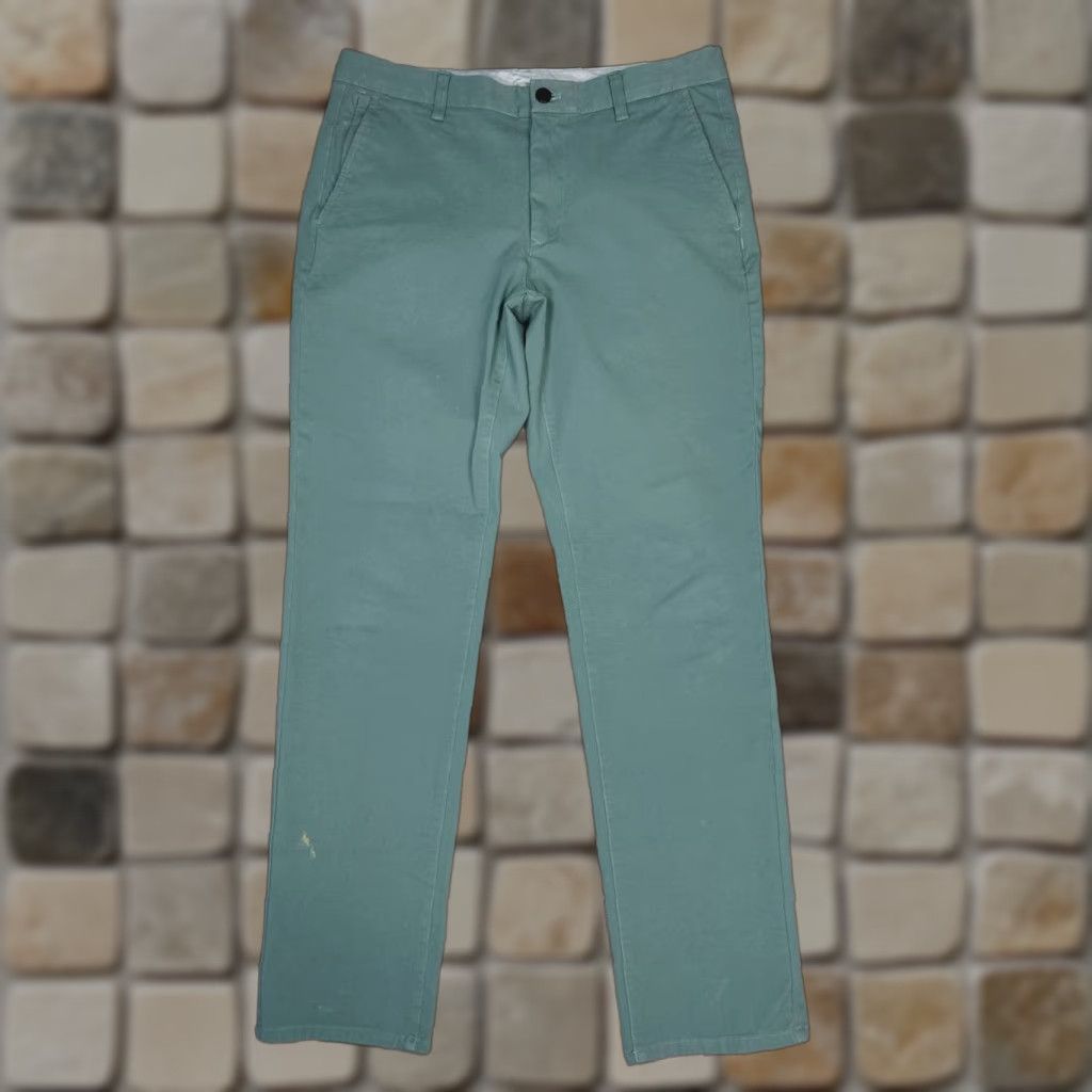 Bonobos Bonobos Slim Chino Pants Men 33x32 Blue Cotton Stretch Mid Rise Straight Leg Size US 33 - 1 Thumbnail