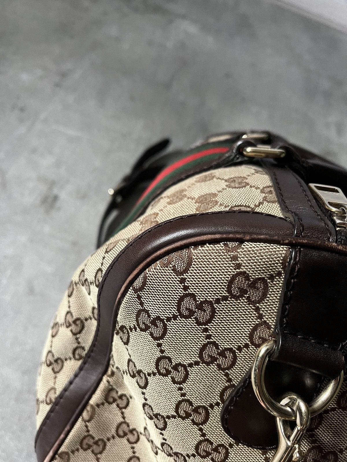 Gucci Vintage Gucci Boston bag leather beige brown Size ONE SIZE - 19 Thumbnail