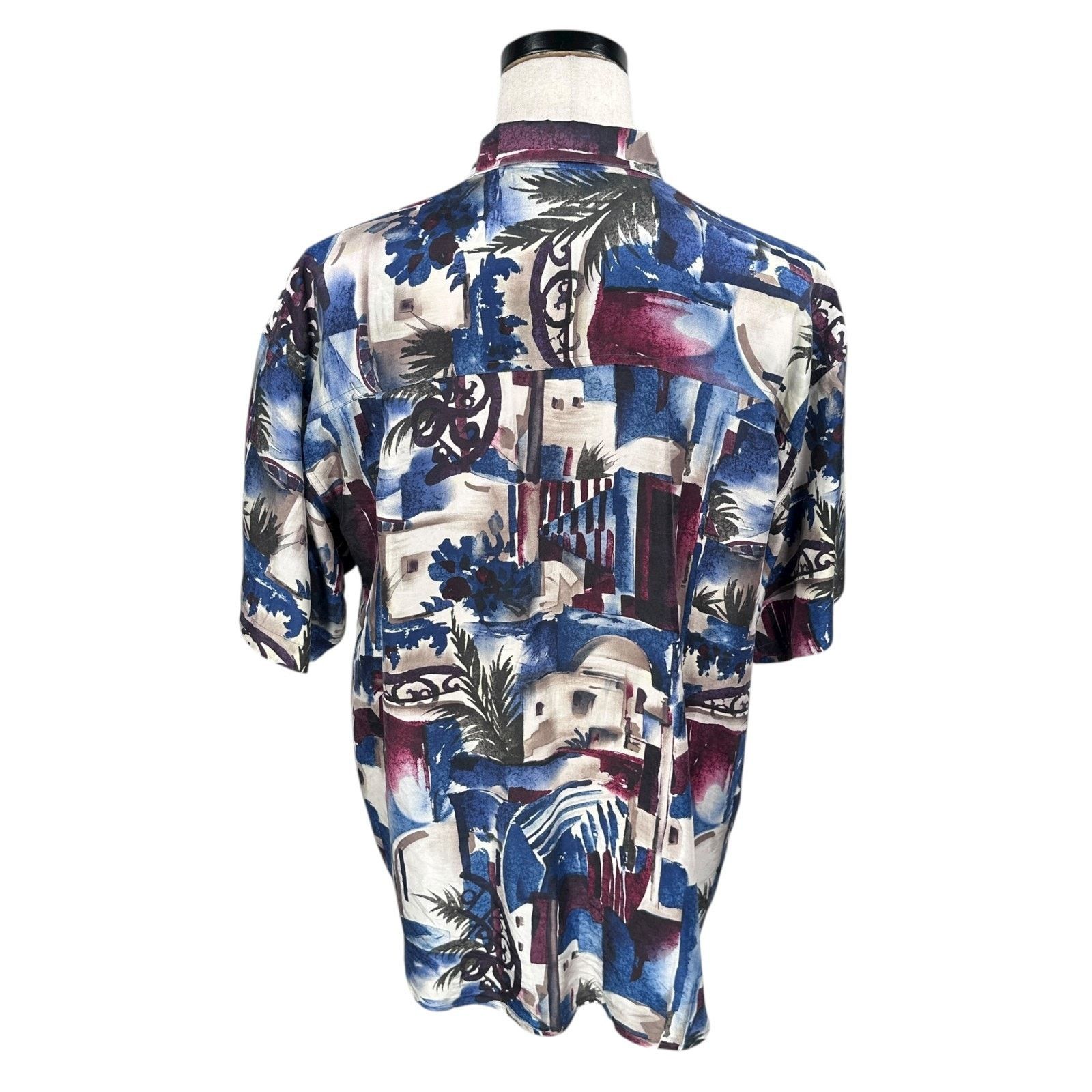 Structure Vintage Structure Hawaiian Silk Shirt Men L Multi Abstract Size US L / EU 52-54 / 3 - 5 Thumbnail