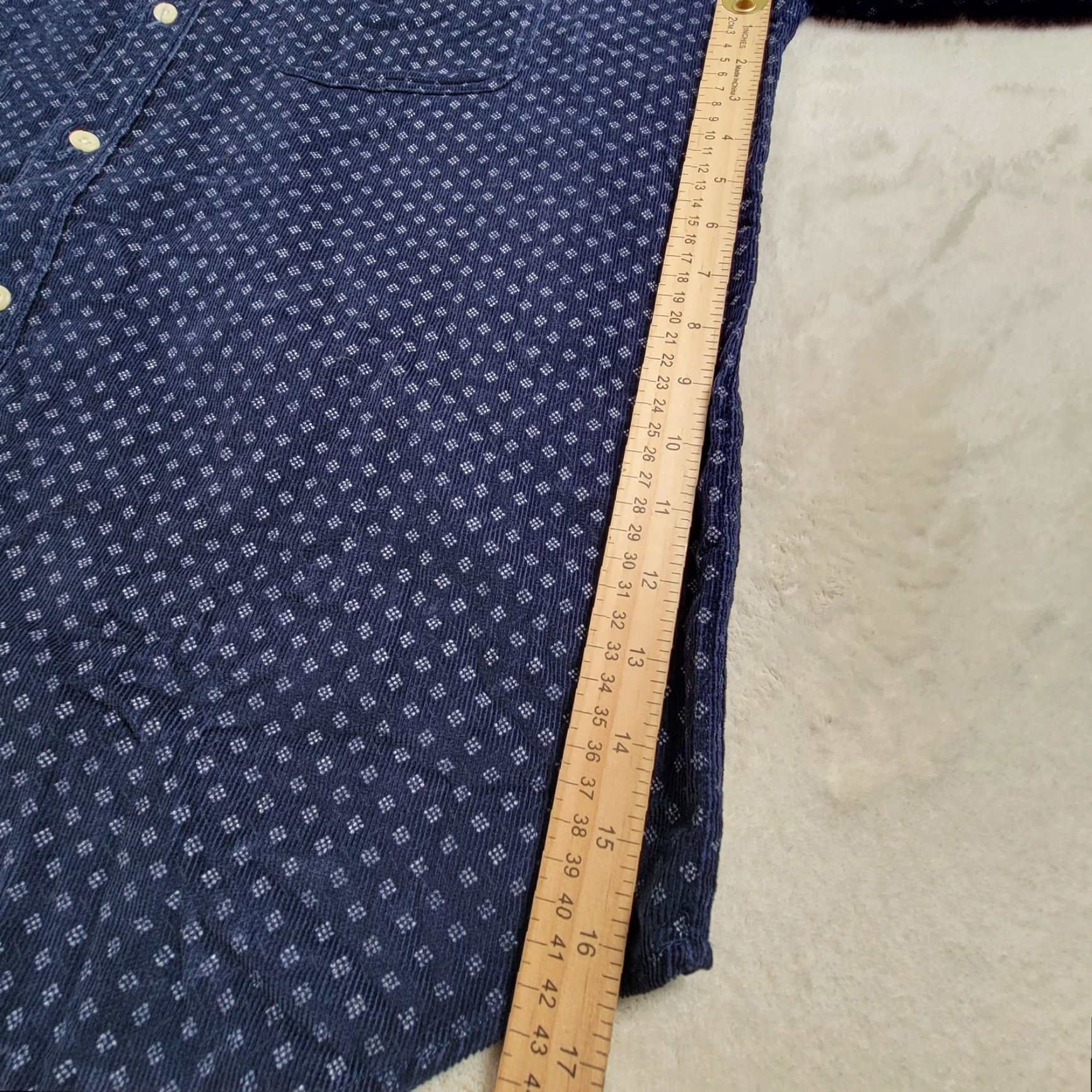 Vintage Northwest Territory Shirt Mens Large Blue Long Sleeve Button Down Diamond Print Size US L / EU 52-54 / 3 - 5 Thumbnail
