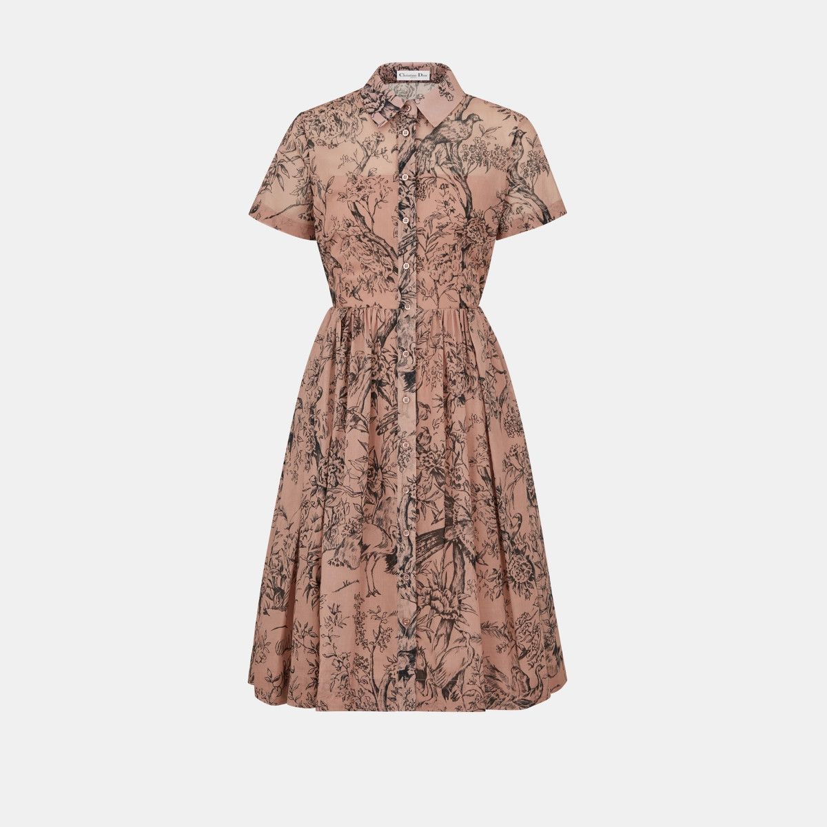 Dior o1bcso1str0225 Shirt Dress in Rose Size L / US 10 / IT 46 - 1 Thumbnail