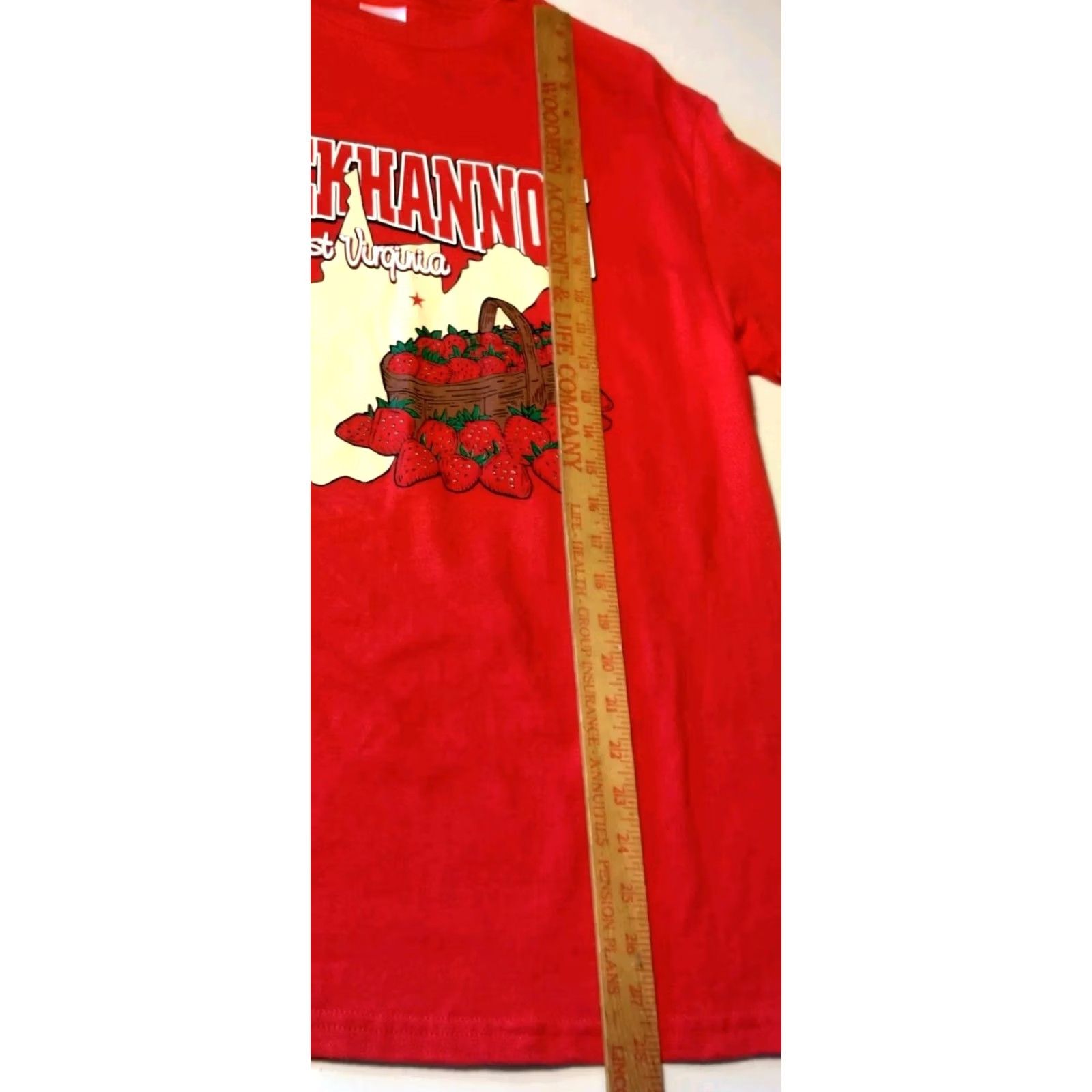 Vintage Buckhannon West Virginia Shirt Medium Red 100% Cotton T-Shirt Men MW Regular Knit Strawberry Farm WV WV Strawberry Festival Size US M / EU 48-50 / 2 - 5 Thumbnail
