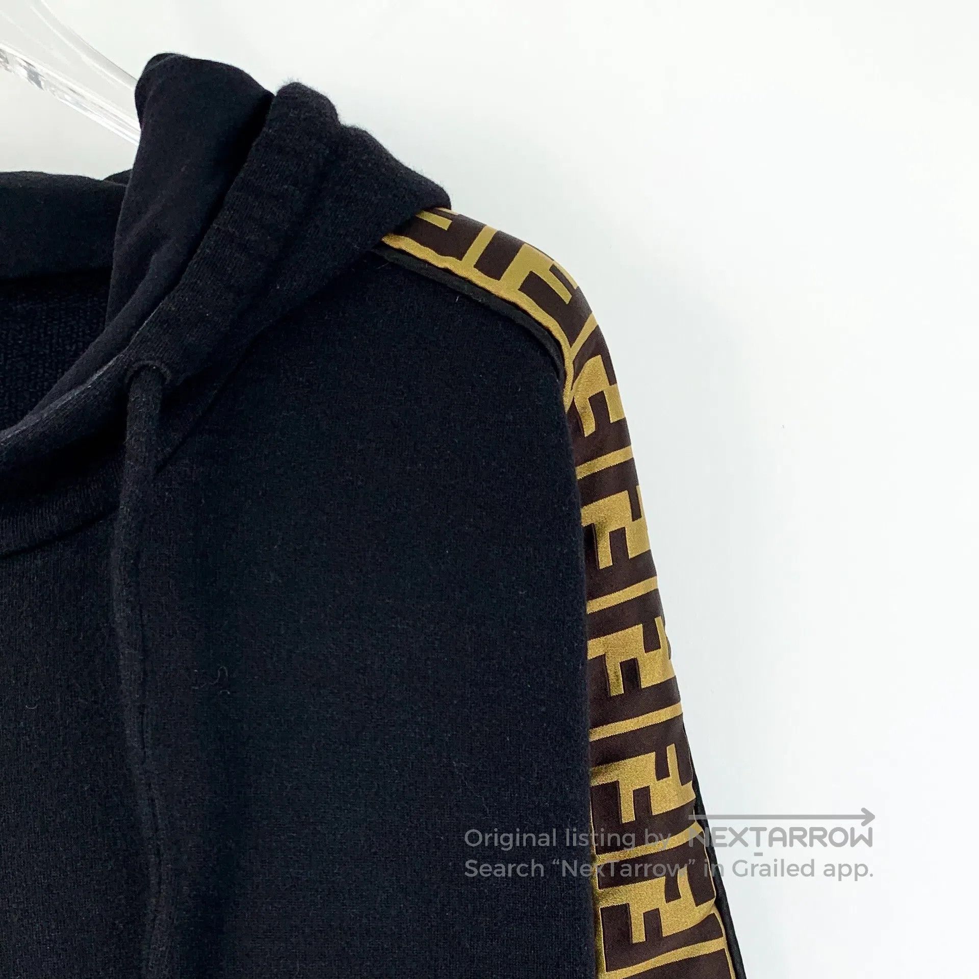 Fendi FENDI Black side logo lettering hooded long sleeve sweatsh Size US L / EU 52-54 / 3 - 3 Thumbnail