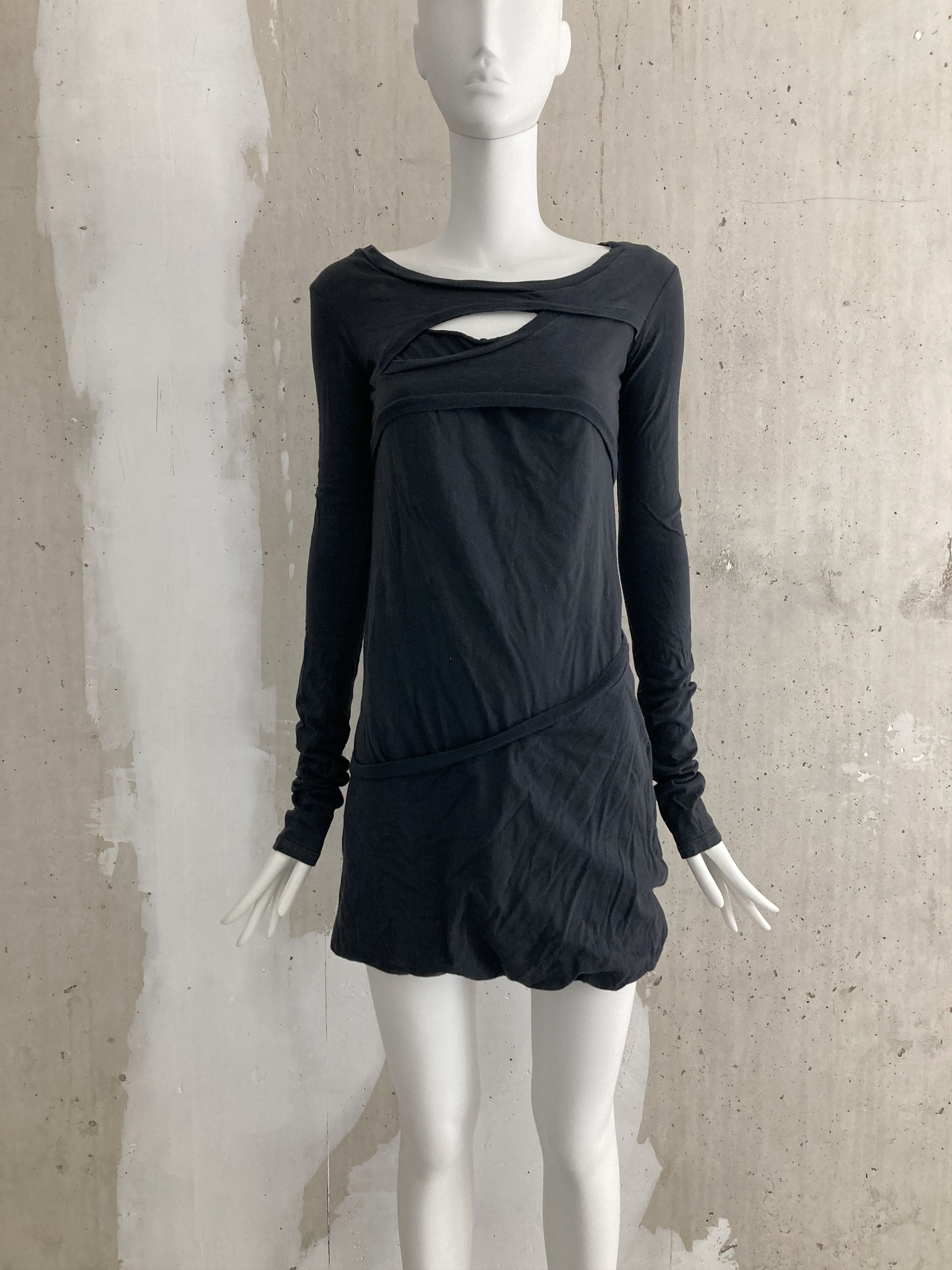 image of Hussein Chalayan Ss2003 Double Layer Dress in Black, Women's (Size XS)