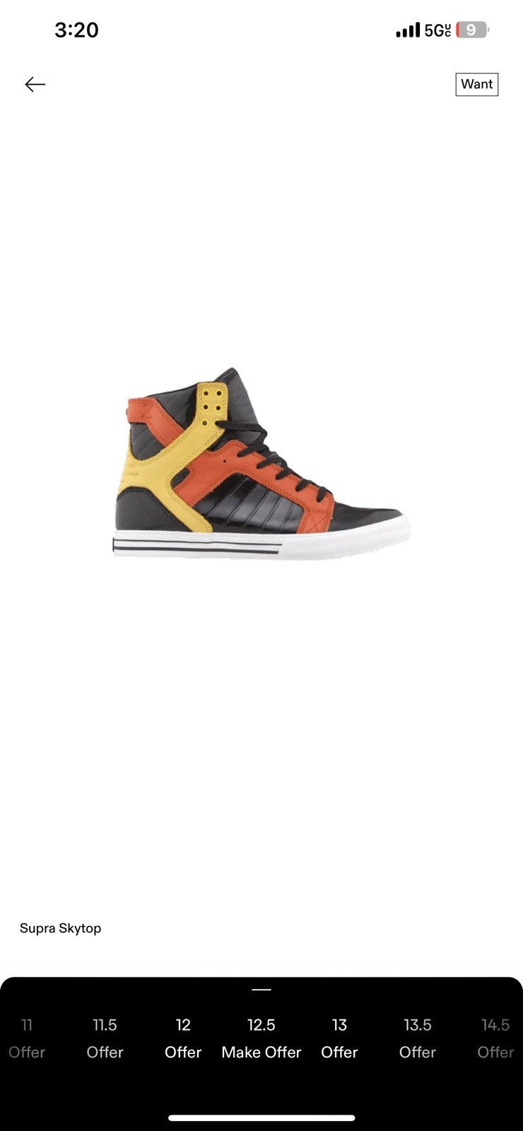 Supra RARE Golden State Supra Skytop 1s Size US 10 / EU 43 - 8 Thumbnail